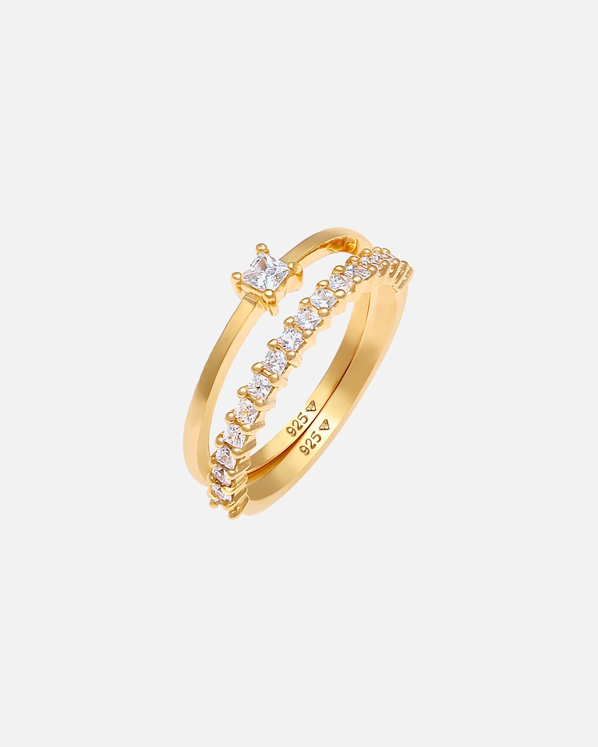 Anello di Femmina Elli Solitaire Fidanzata Infinity con cristalli di zirconio in argento sterling 925 52