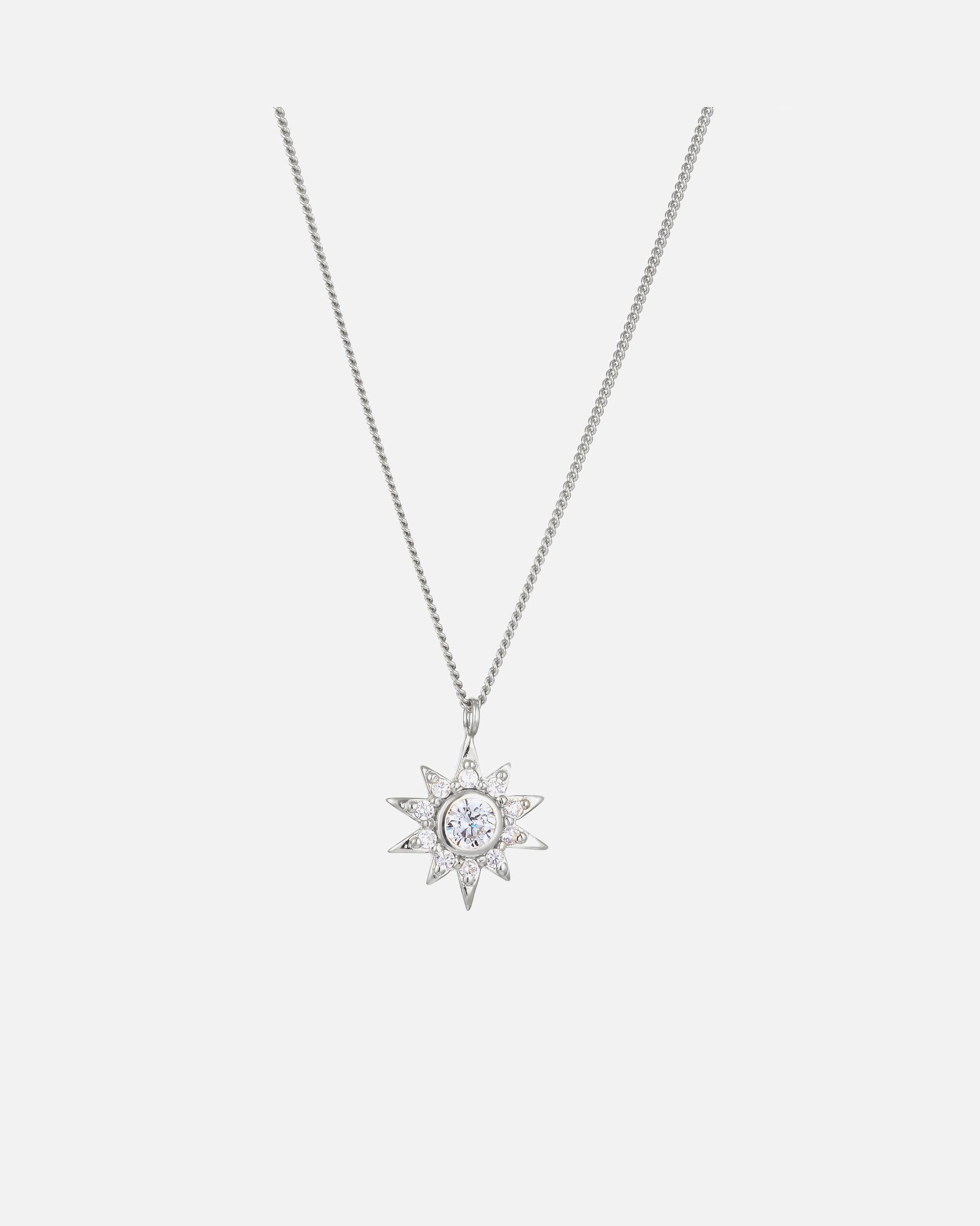 Collana di Femmina Elli Collana corta con pietra Stella Zirconia Bianco 925 Sterling Silver silberfarben