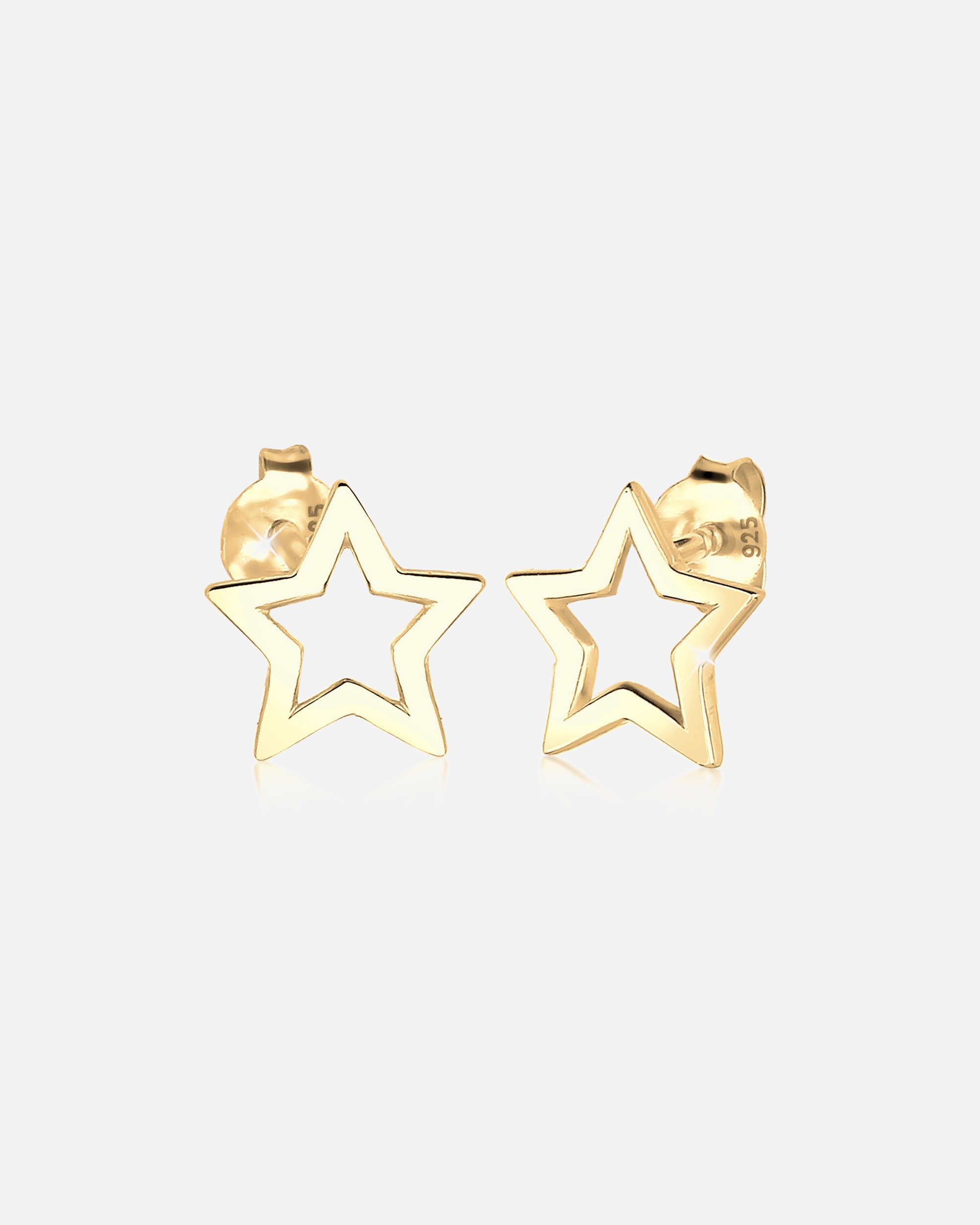 Orecchini di Femmina Elli Orecchini a perno Stella Astro Look Trend in Argento Sterling 925 goldfarben