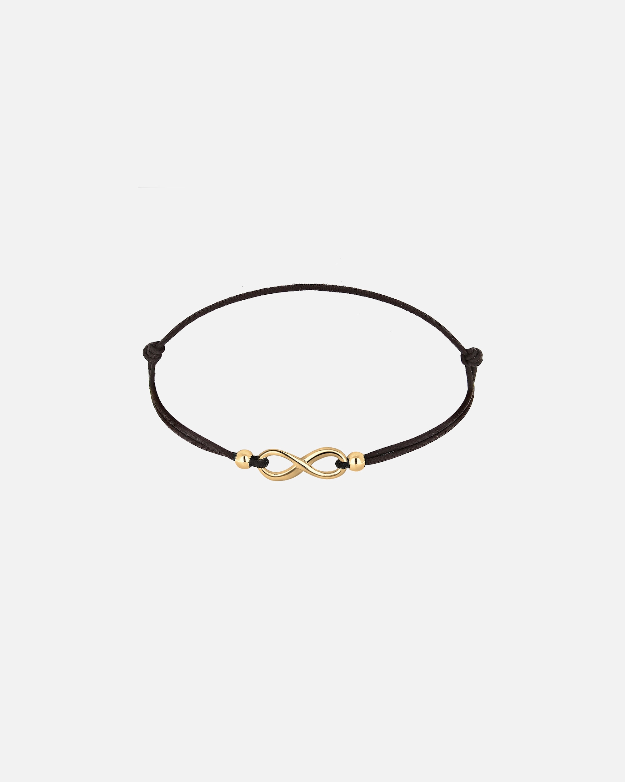 Braccialetto di Femmina Elli Simbolo Infinità Elastico Nero in argento sterling 925 goldfarben