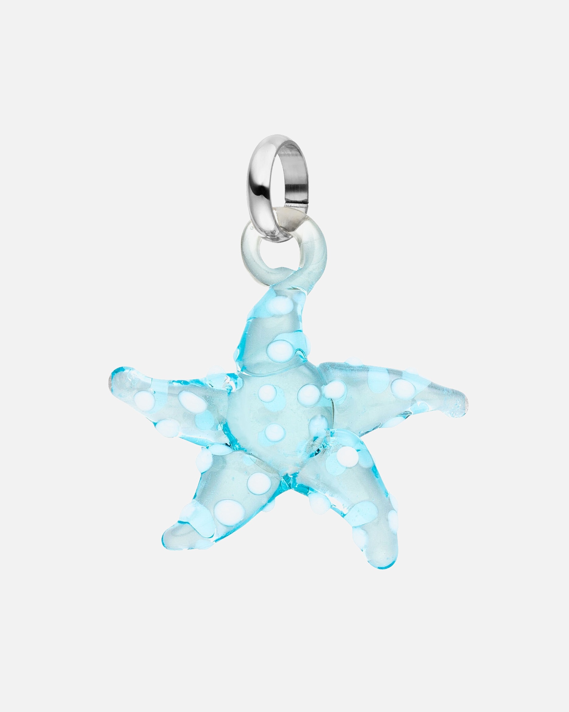 Pendente di Unisex Purelei Glass Starfish Fascino 100% acciaio inossidabile Argento