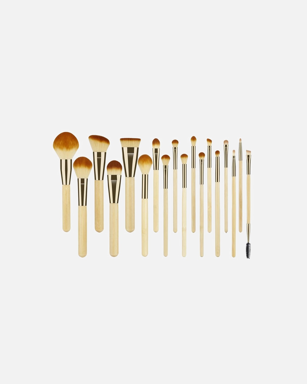 Set Pennelli di Unisex Set di pennelli da trucco Golden Bamboo Dorato