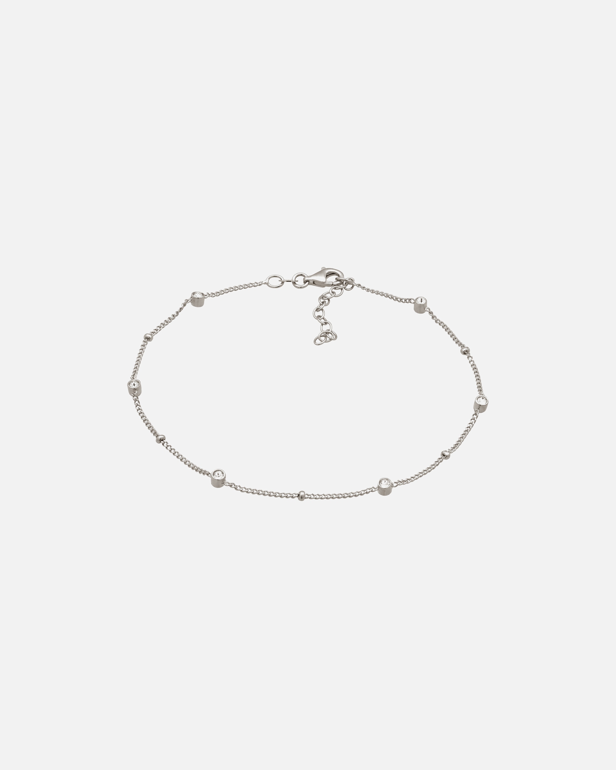 Gioielleria di Femmina Elli Cavigliera con pietra Cristalli di vetro Bianco 925 Sterling Silver silberfarben