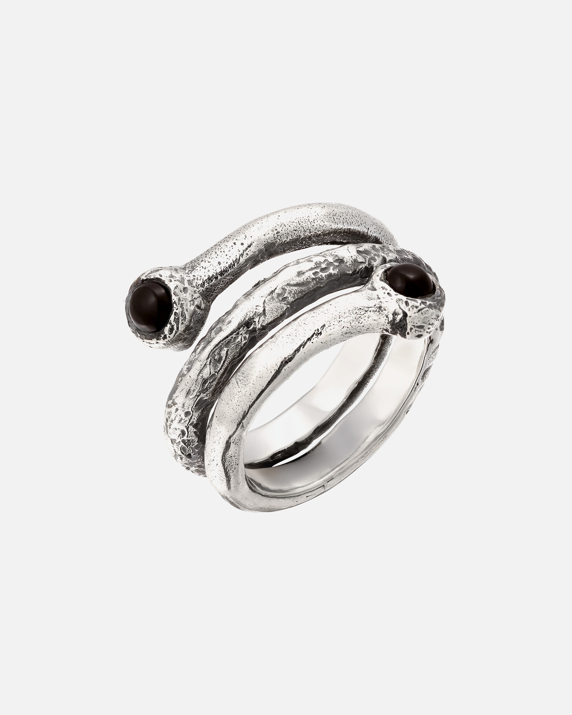 Anello di Maschio Haze & Glory Default Brand Line Anello Onyx Nero 925 Sterling Silver 60