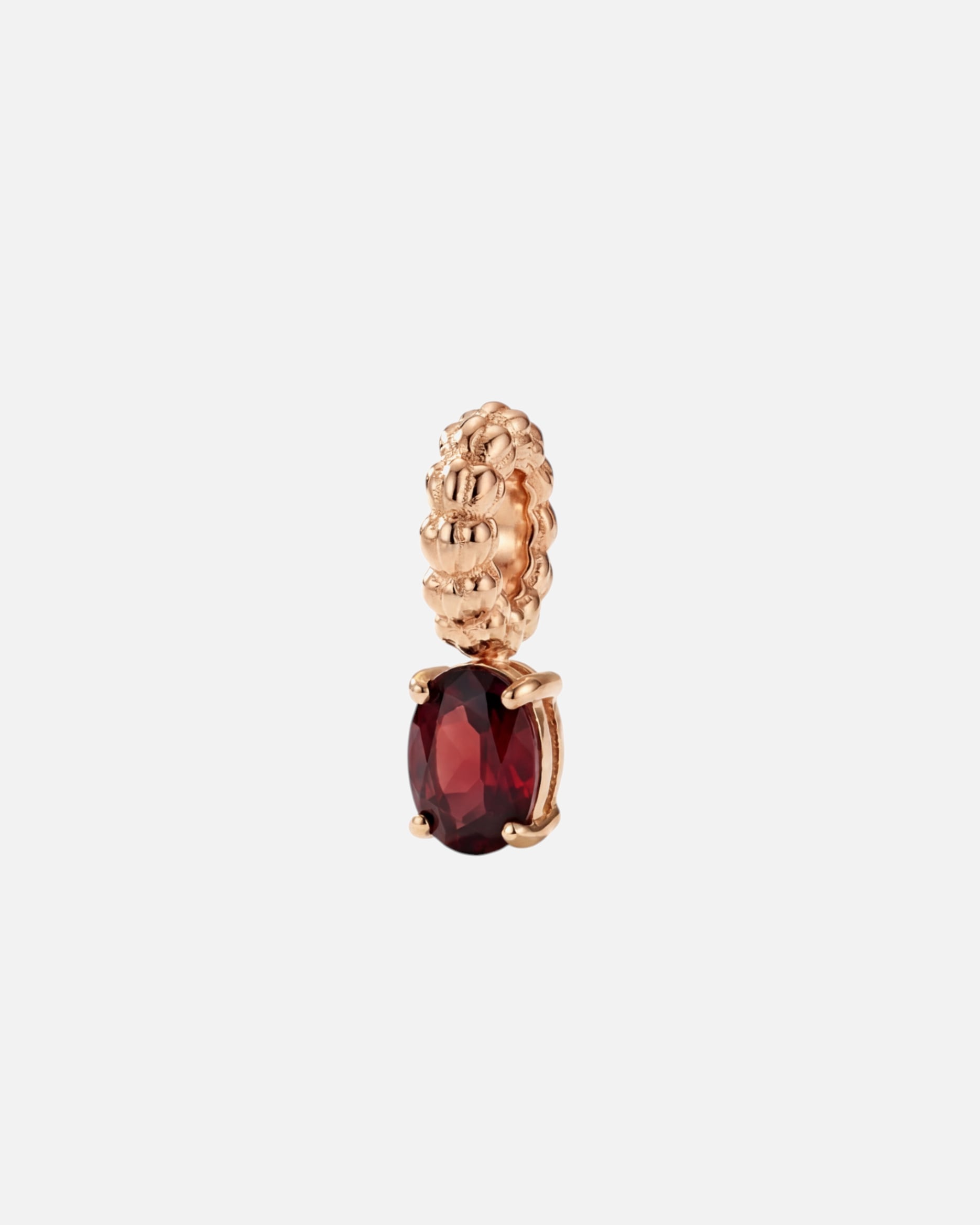Pendente di Unisex Purelei LEI Pietra di nascita Gennaio Granato Ciondolo 100% acciaio inossidabile Oro rosa