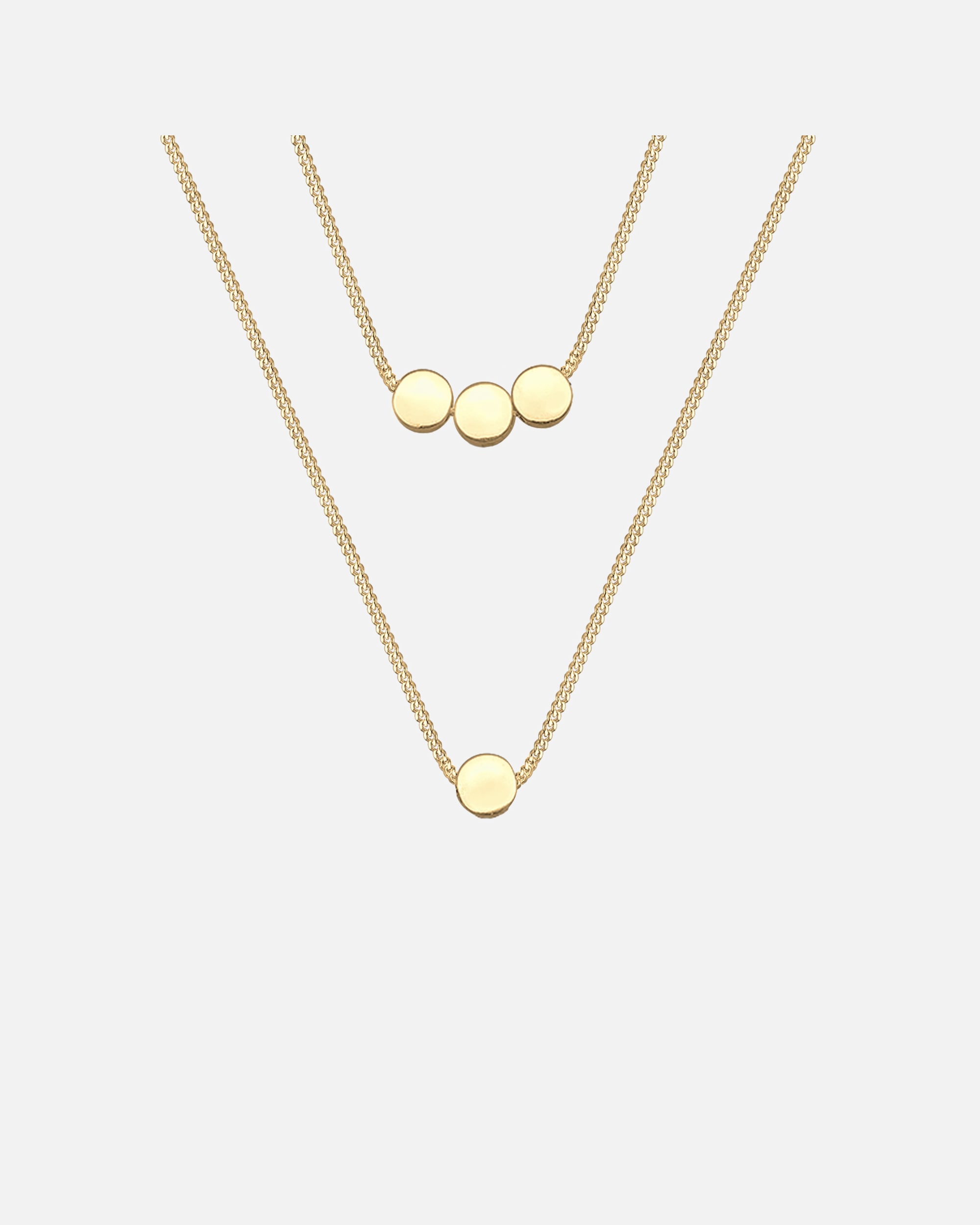 Collana di Femmina Elli circle Geo Layer Trend in argento sterling 925 42