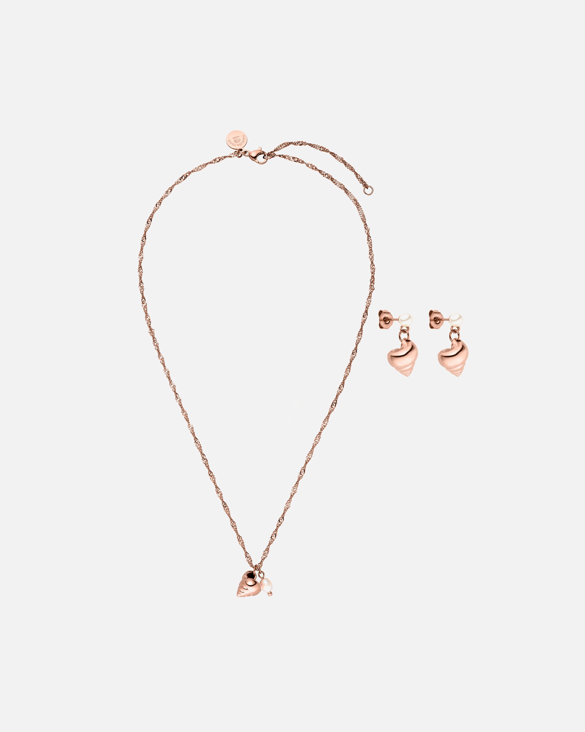 Set Gioielli di Femmina Purelei Mahina Club Seashore Set di gioielli 100% acciaio inossidabile Oro rosa