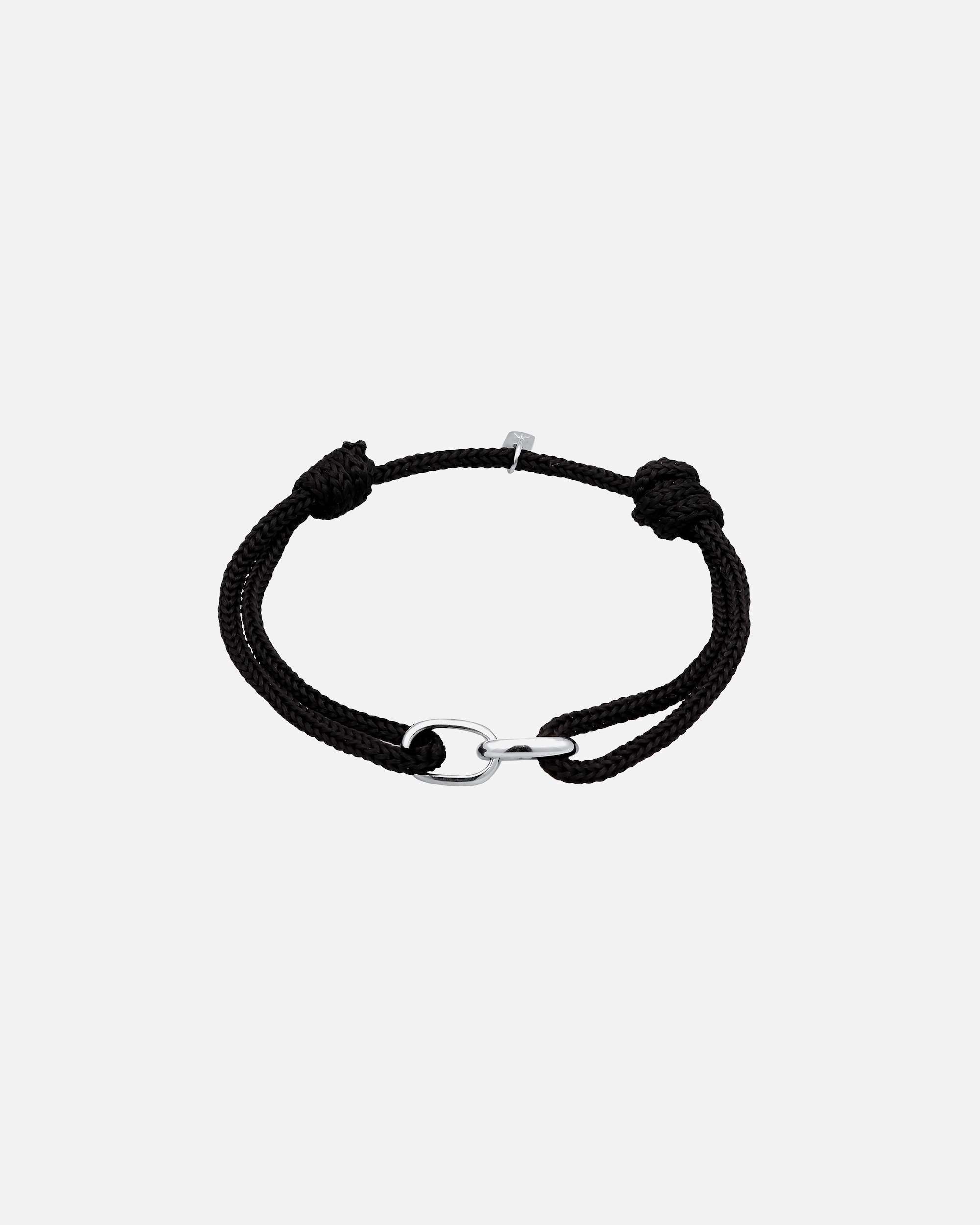 Braccialetto di Maschio KUZZOI Bracciale Argento Ovale 925 Sterling Silver Nero
