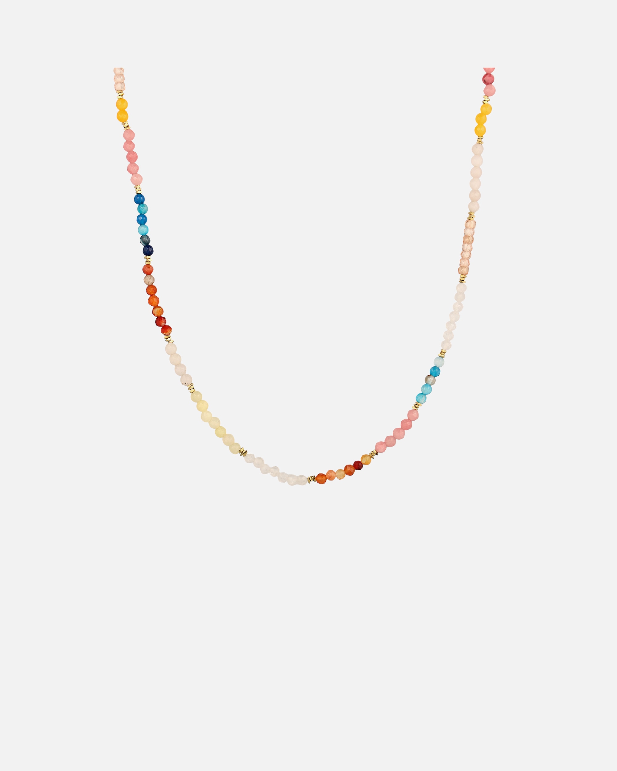 Collana di Femmina Elli PREMIUM Collana con perline Zircone Sintetico Pesca 925 Sterling Silver Gold-plated 40