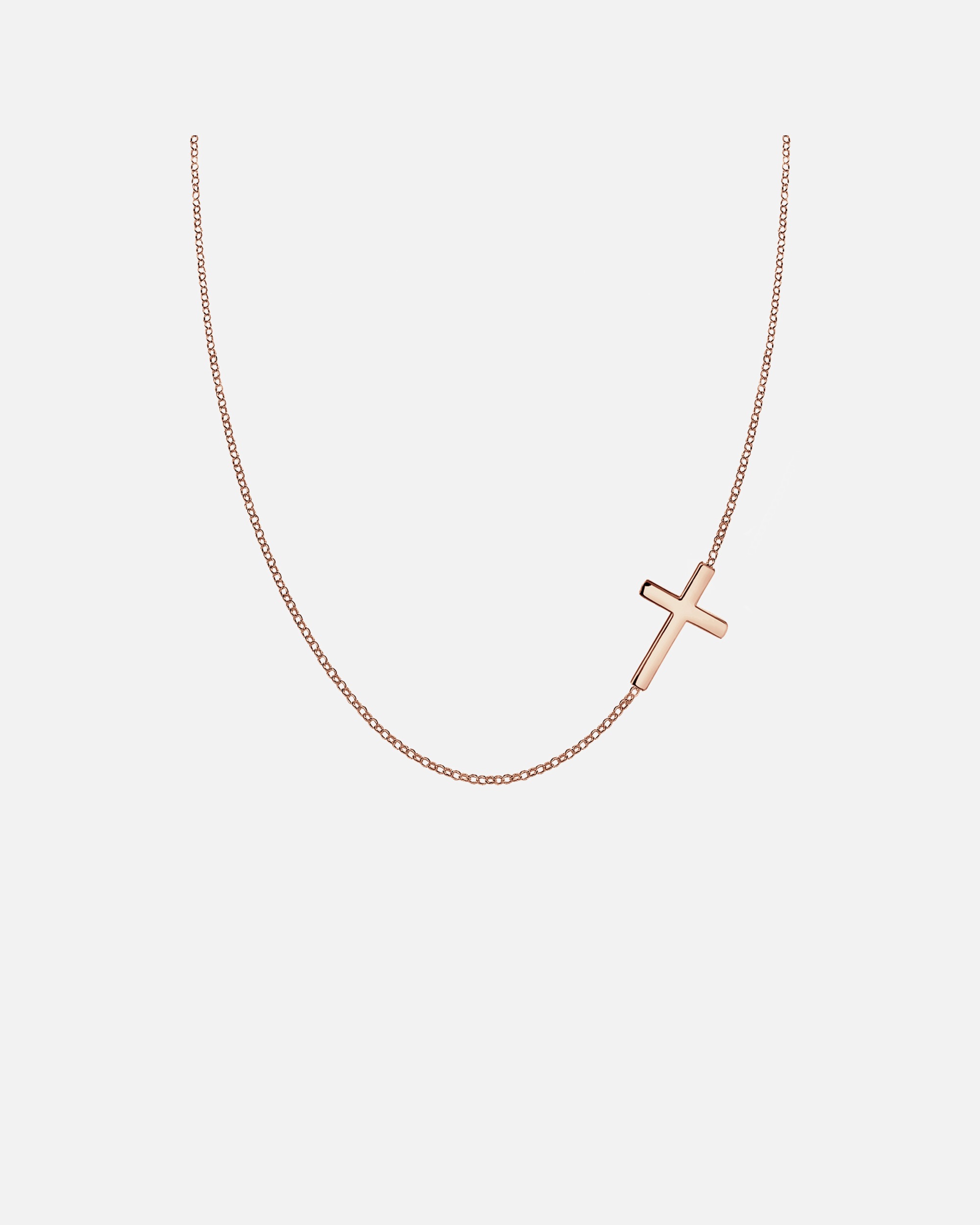 Collana di Femmina Elli Croce Ciondolo Religione di Base in Argento Sterling 925 Placcato Oro 45