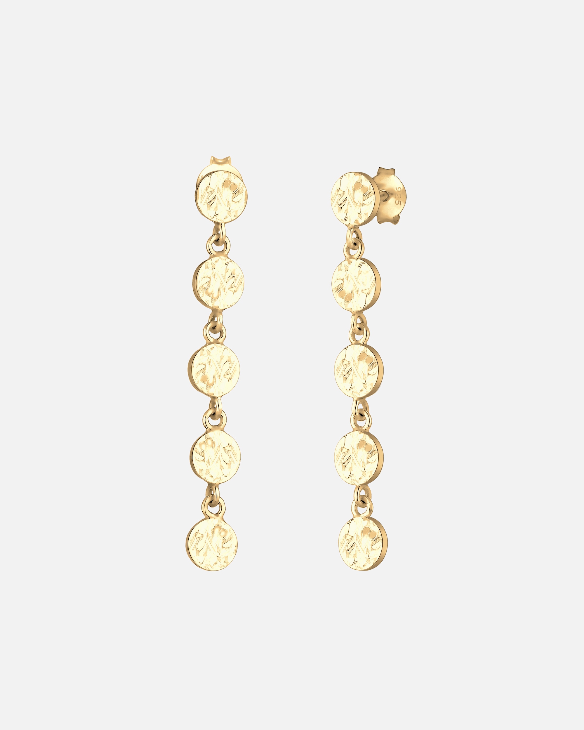 Orecchini di Femmina Elli Antique Trend Blogger Piastre in Argento Sterling 925 goldfarben