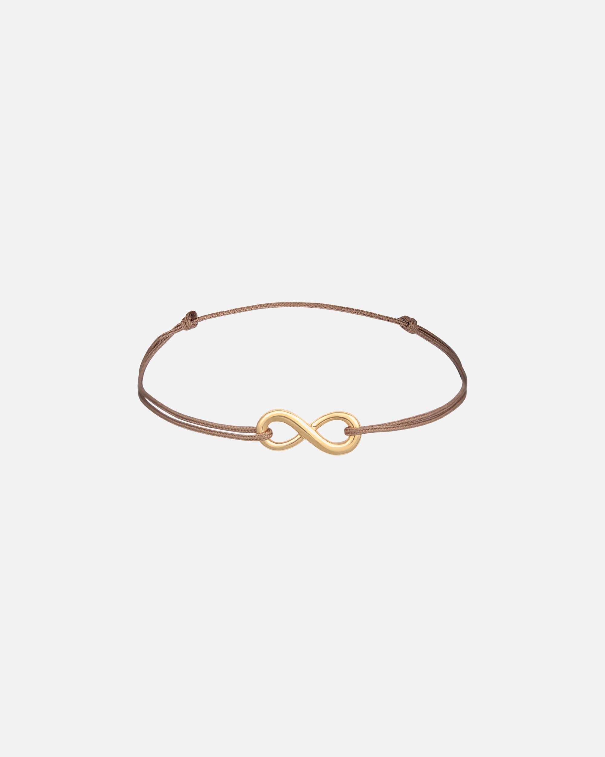 Braccialetto di Femmina Elli Infinity Unendlichkeit Nylon Bändchen 925er Silber Marrone