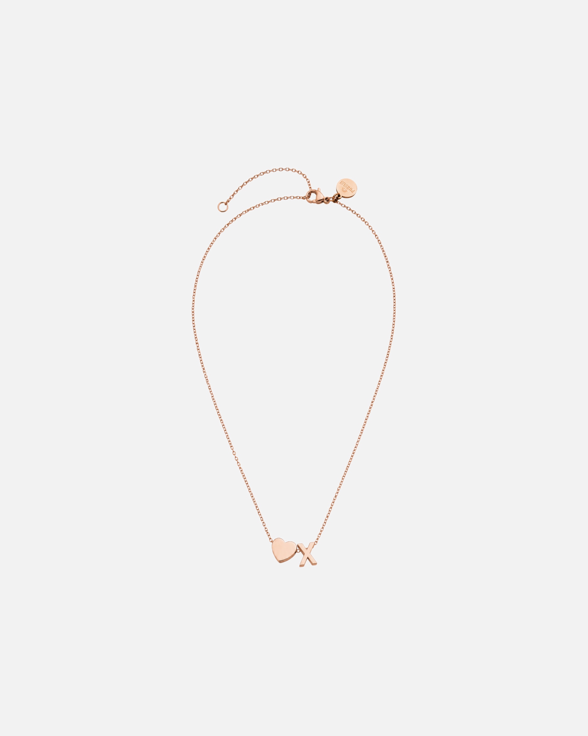 Collana di Unisex Purelei Letter Heart X Collana 100% acciaio inossidabile Oro