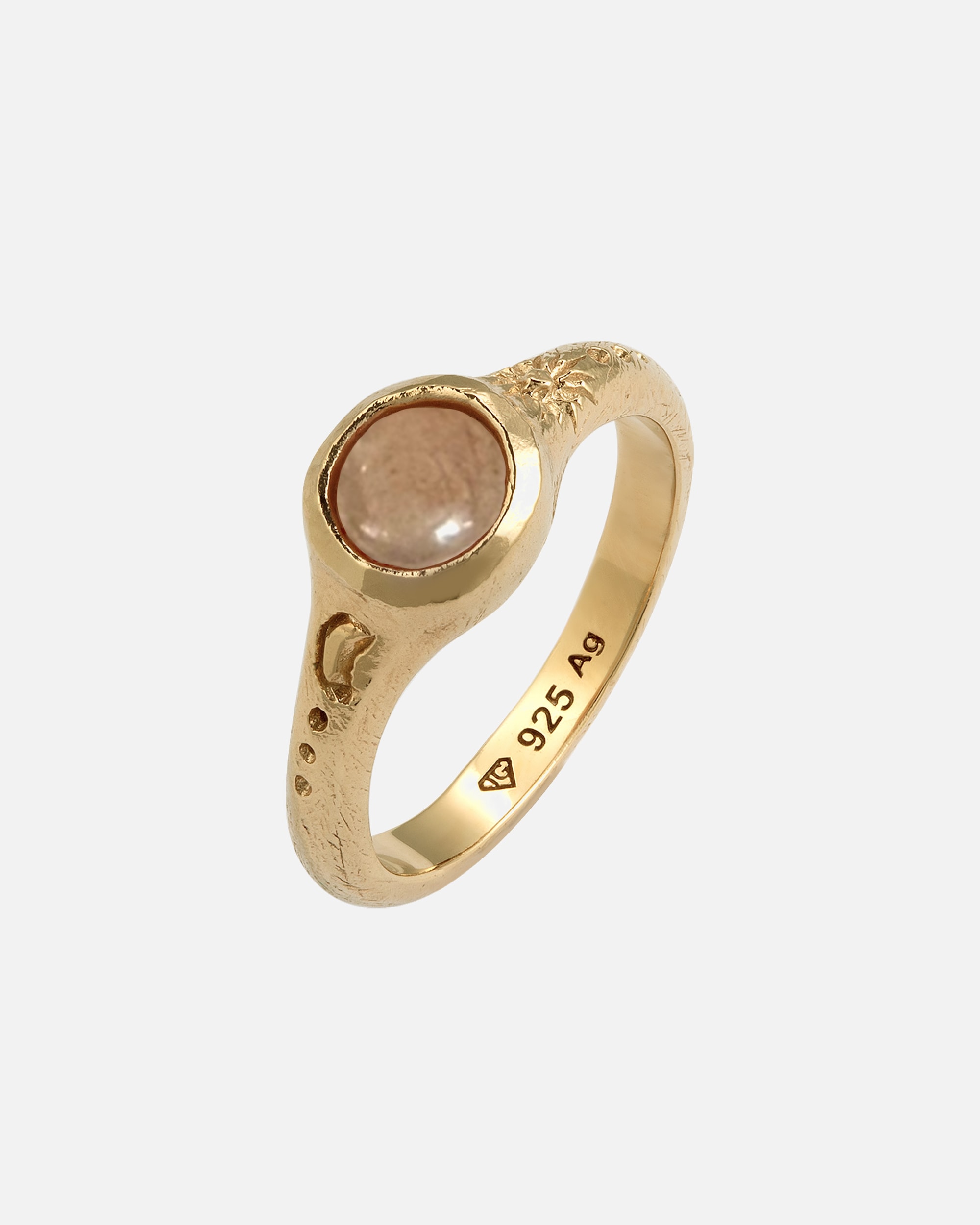 Anello di Femmina Haze & Glory Default Brand Line Anello Cerchio Sun Stone Arancione 925 Sterling Silver 58