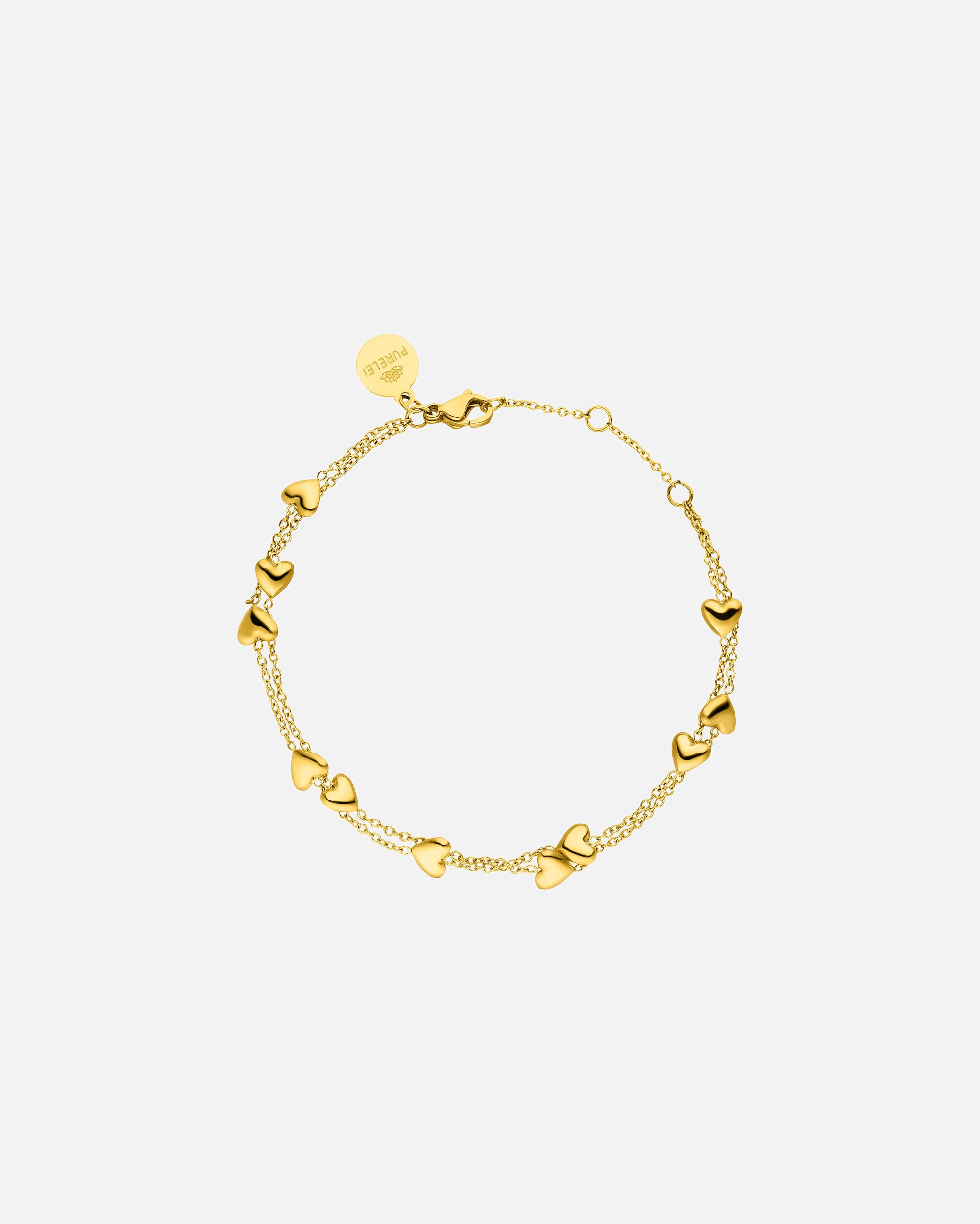 Braccialetto di Femmina Purelei Alohi Heart Bracciale 100% acciaio inossidabile Oro
