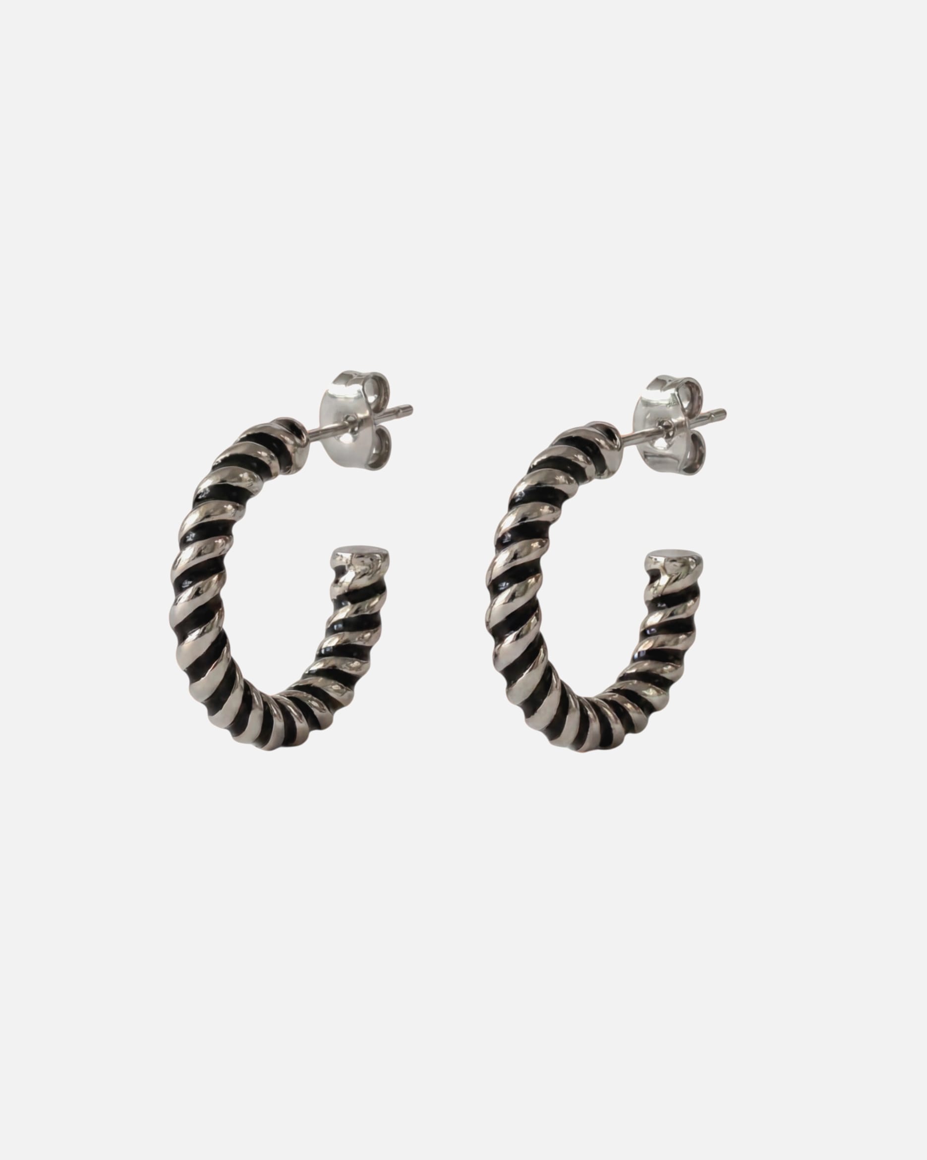Orecchini di Unisex Purelei Twirl Orecchini 100% acciaio inossidabile Argento