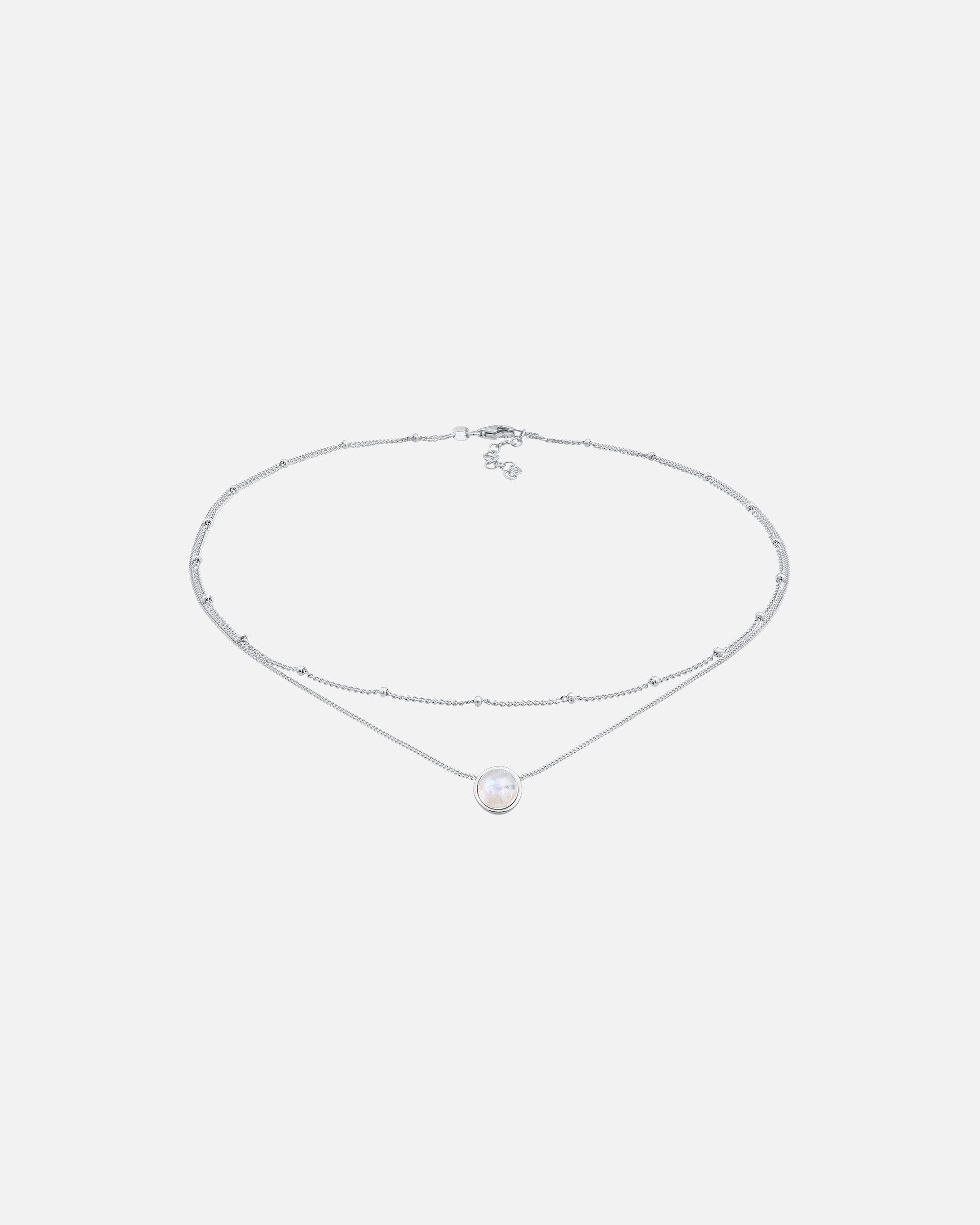 Collana di Femmina Elli Girocollo di base con pietra di luna in argento sterling 925 silberfarben
