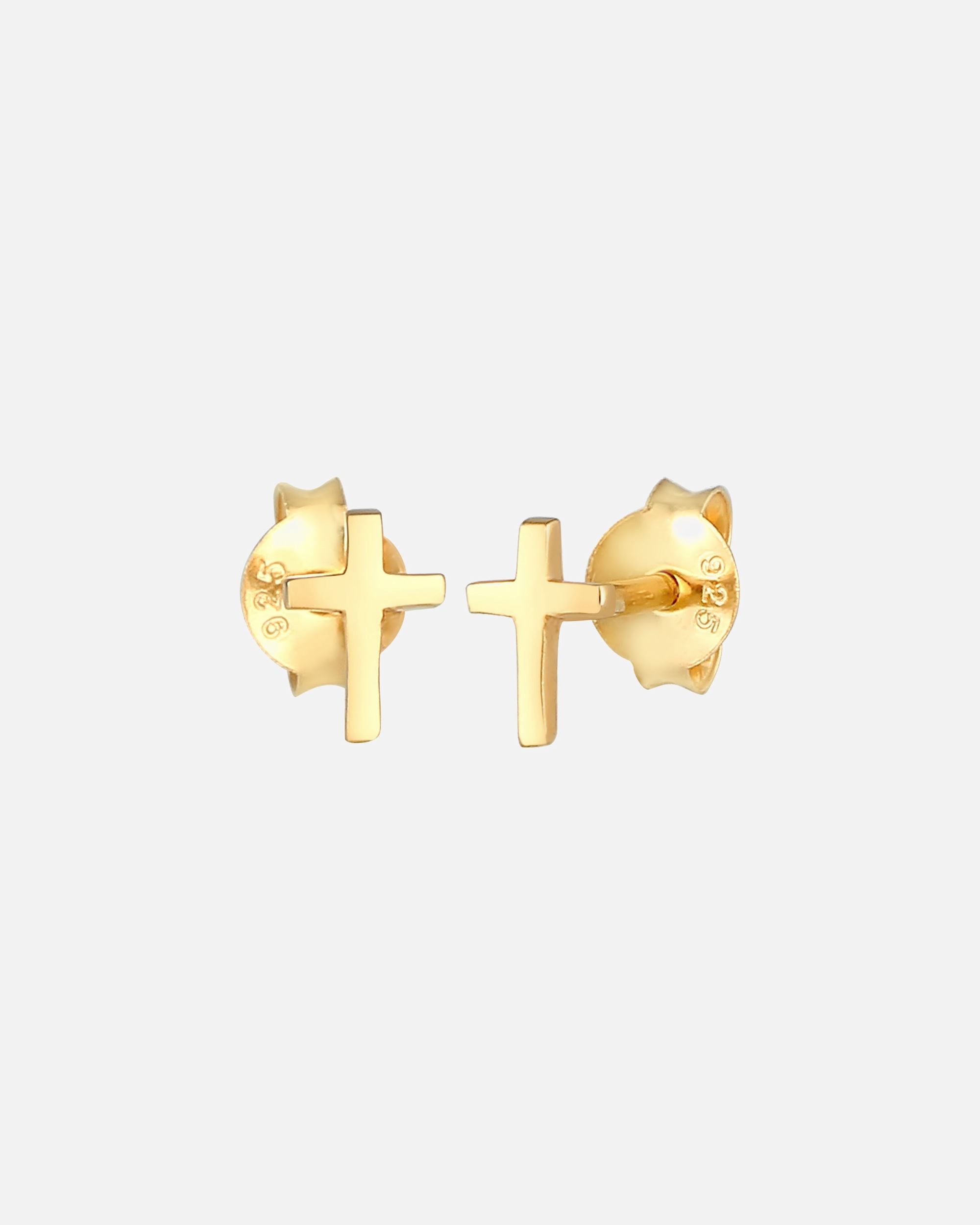 Orecchini di Femmina Elli Croce Religione Fede Trend in argento sterling 925 goldfarben