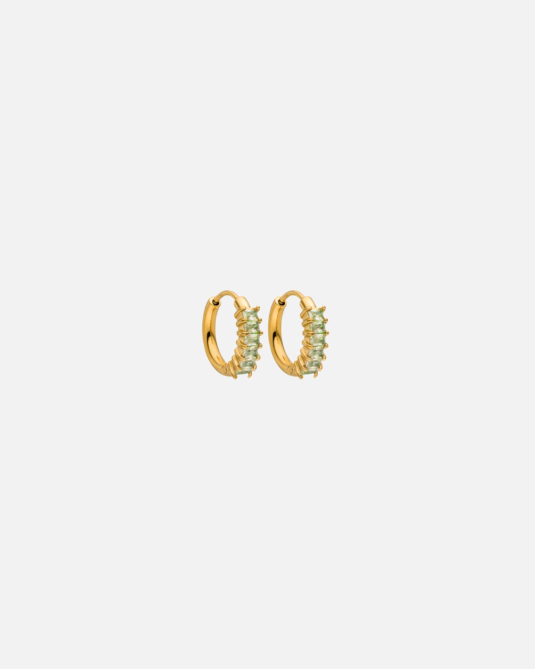 Orecchini di Unisex Purelei Green Love Orecchini 100% acciaio inossidabile Oro