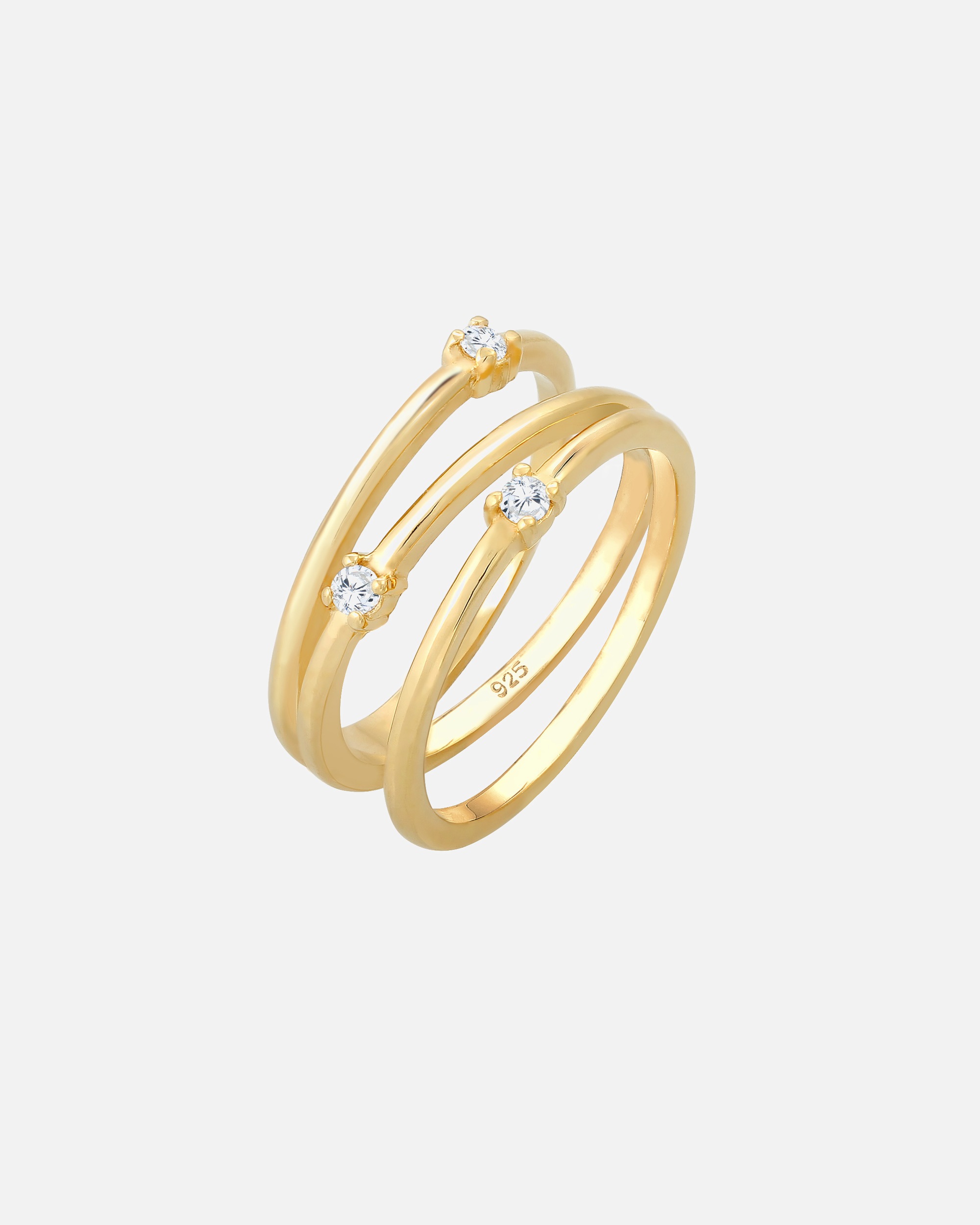 Anello di Femmina Elli Filigrana Elegante con Cristalli di Zirconio in argento sterling 925 52