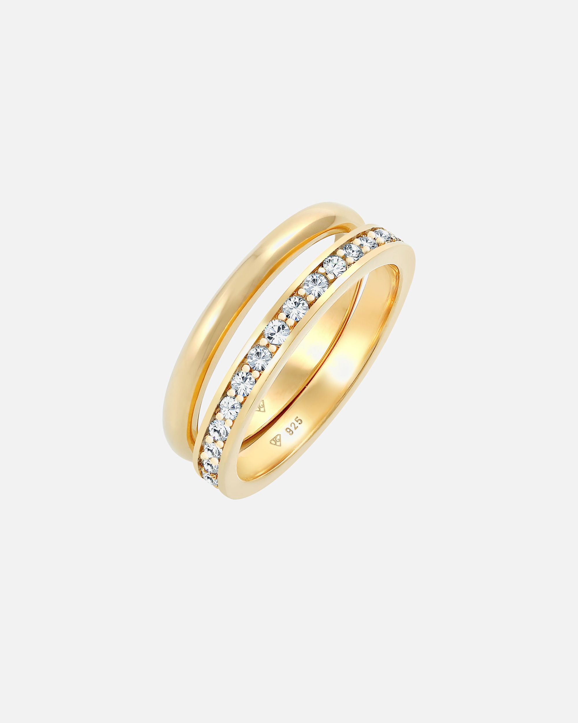 Anello di Femmina Elli Anello Memorie Set Basic Trend con cristalli in Argento Sterling 925 52