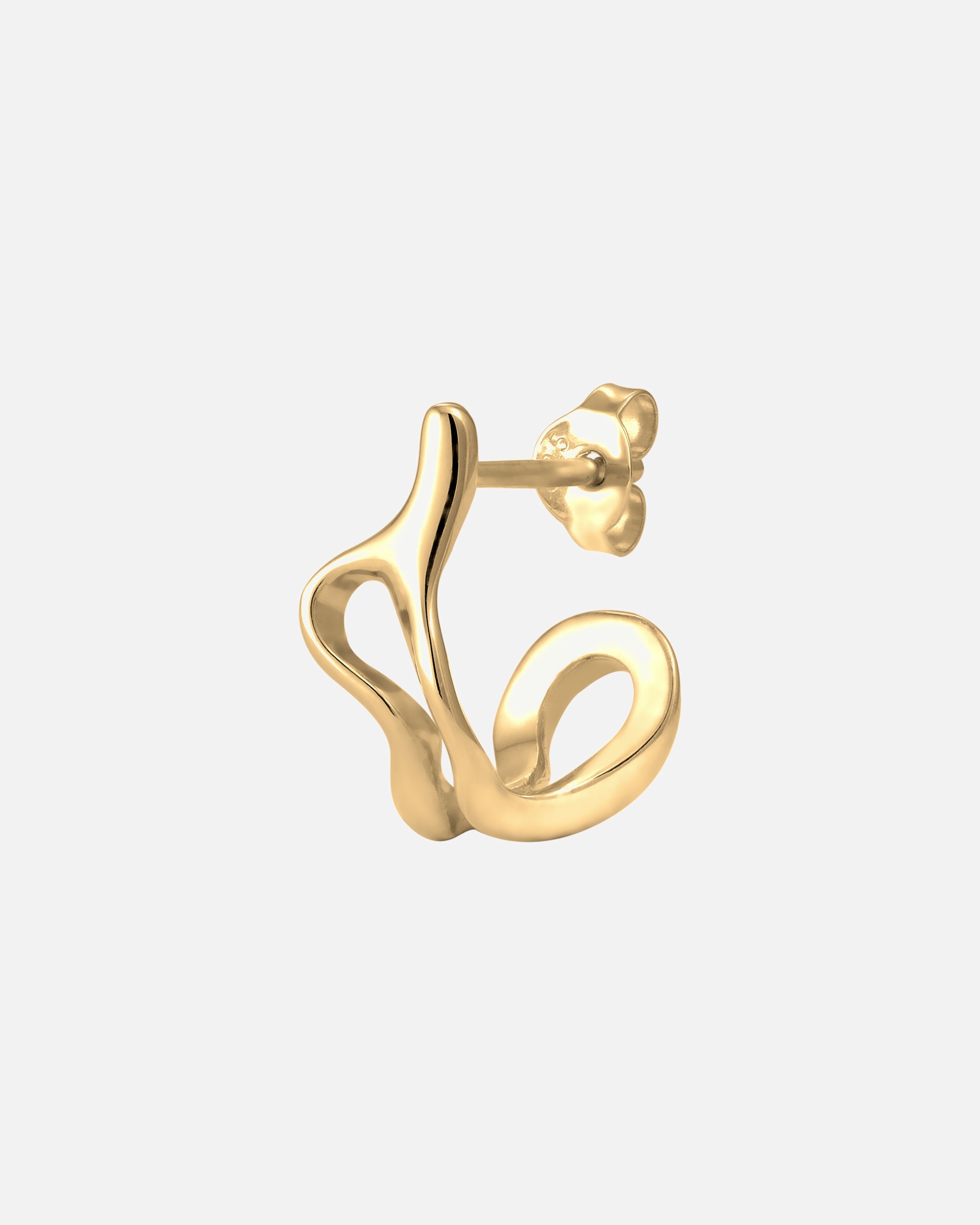 Orecchini di Maschio KUZZOI Earring Creole 925 Sterling Silver goldfarben