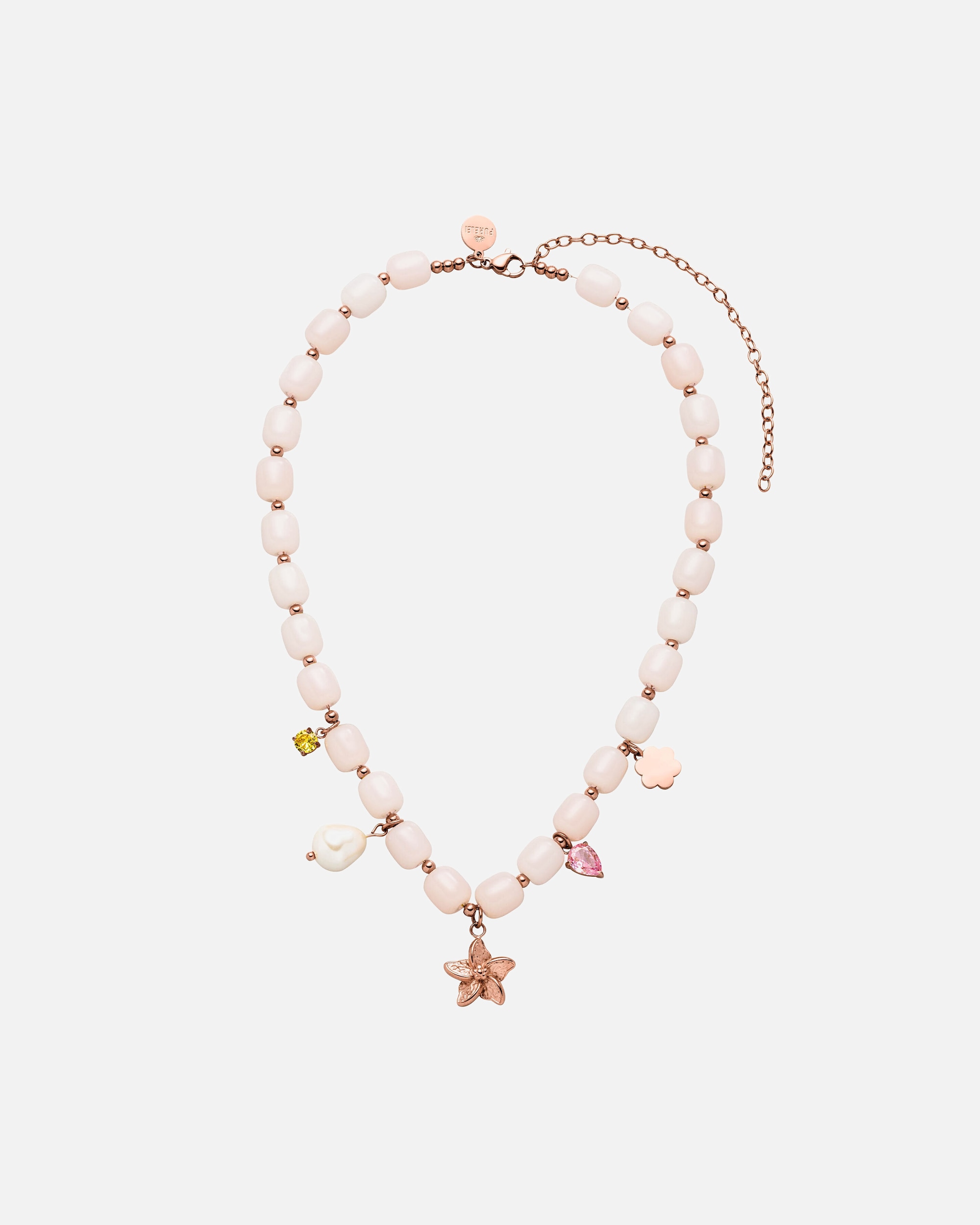 Collana di Femmina Purelei Spring Collana 100% acciaio inossidabile Oro rosa