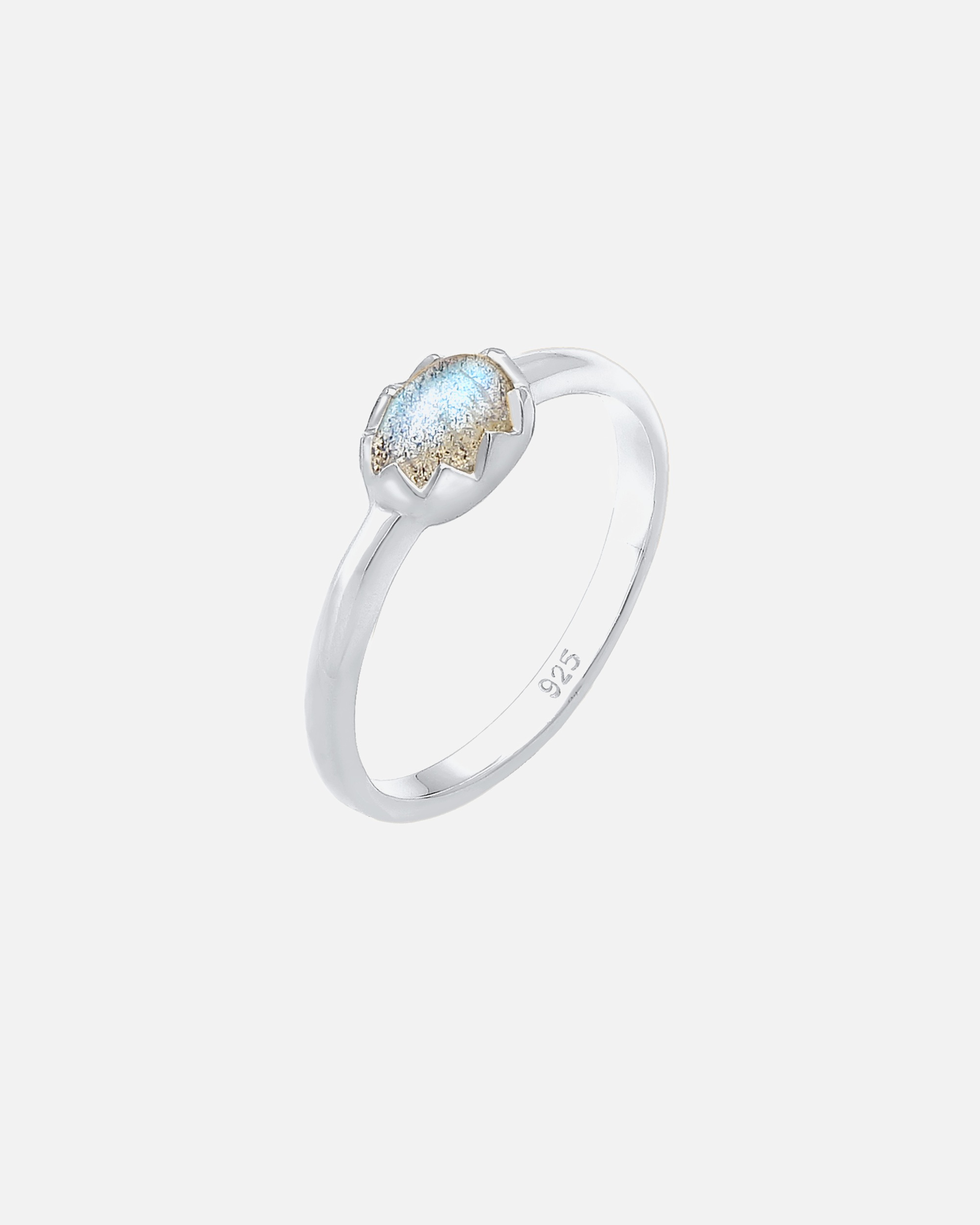 Anello di Femmina Elli Vintage Look Basic con Gemma di Labradorite in argento sterling 925 56