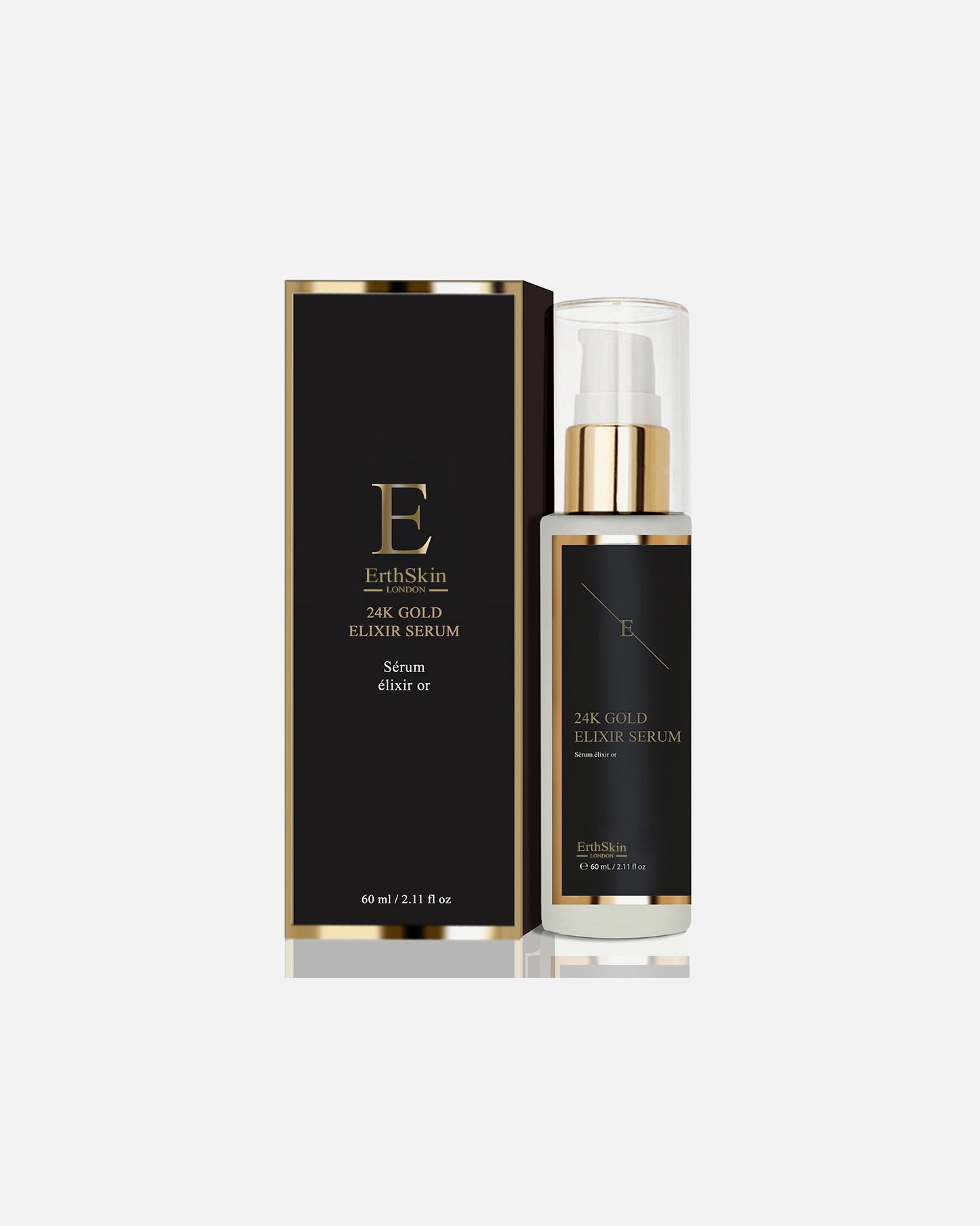 Siero Anti-età di Femmina ErthSkin London Siero elisir antirughe oro 24 carati 60ml