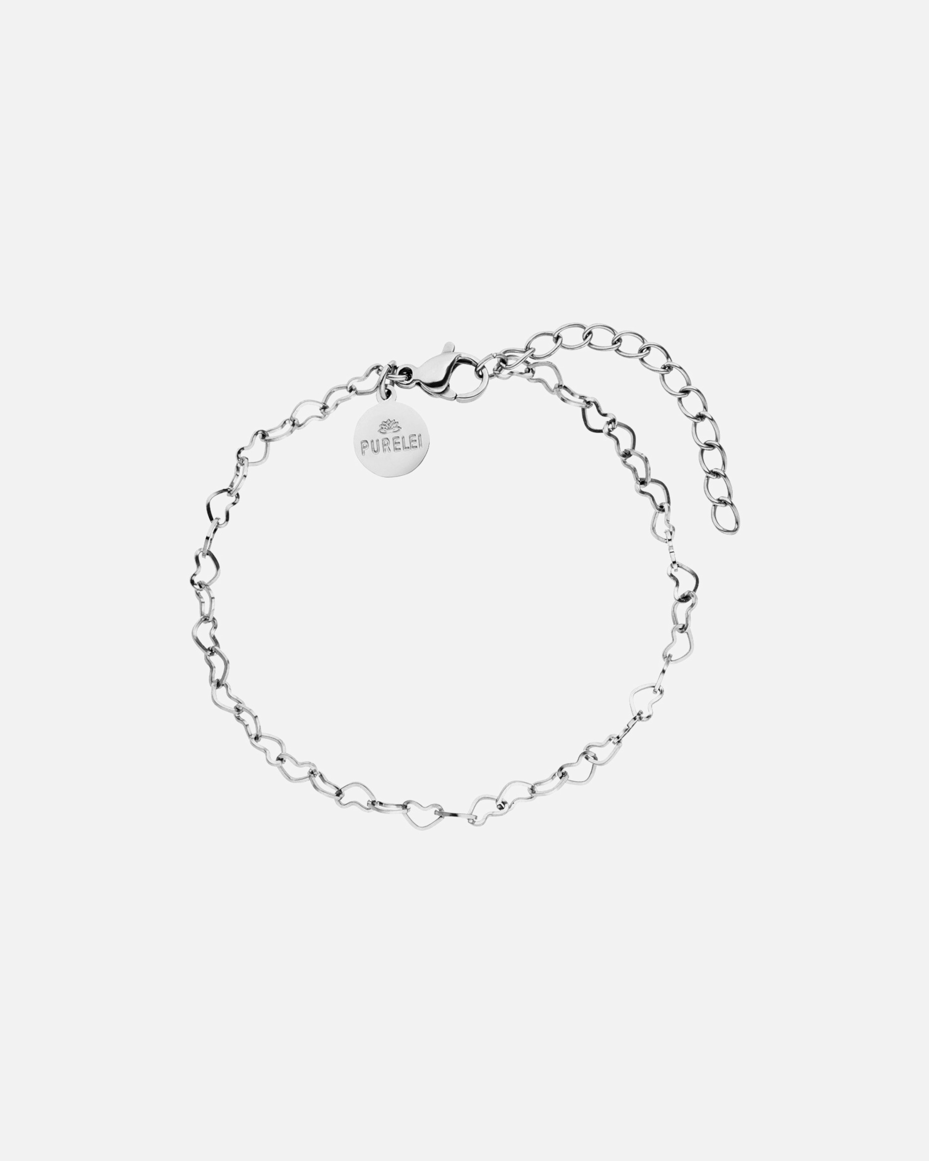 Braccialetto di Unisex Purelei Heart Bracciale 100% acciaio inossidabile Argento