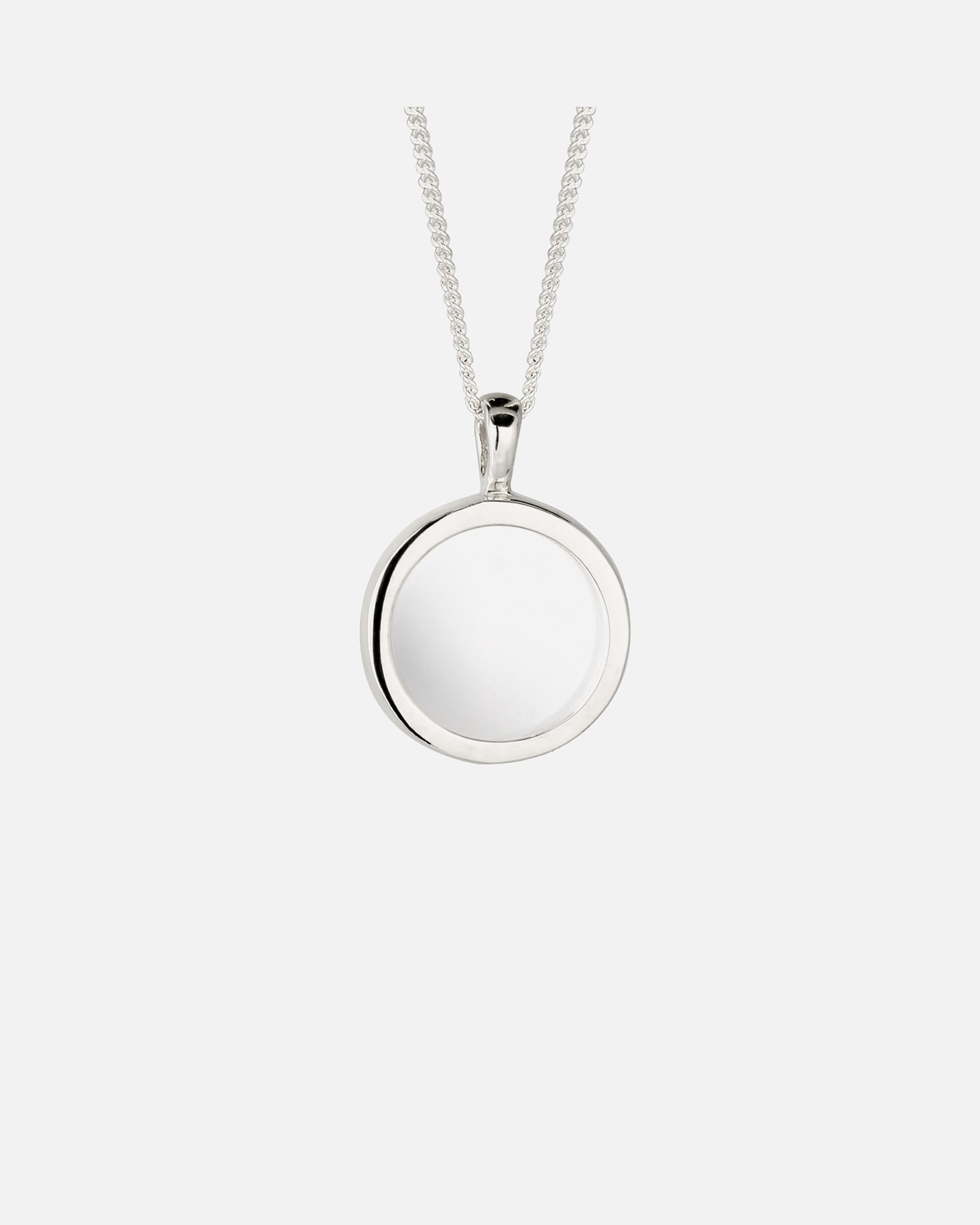Collana di Femmina Elli Collana con pendente Cerchio Cristallo di roccia Trasparente 925 Sterling Silver 45