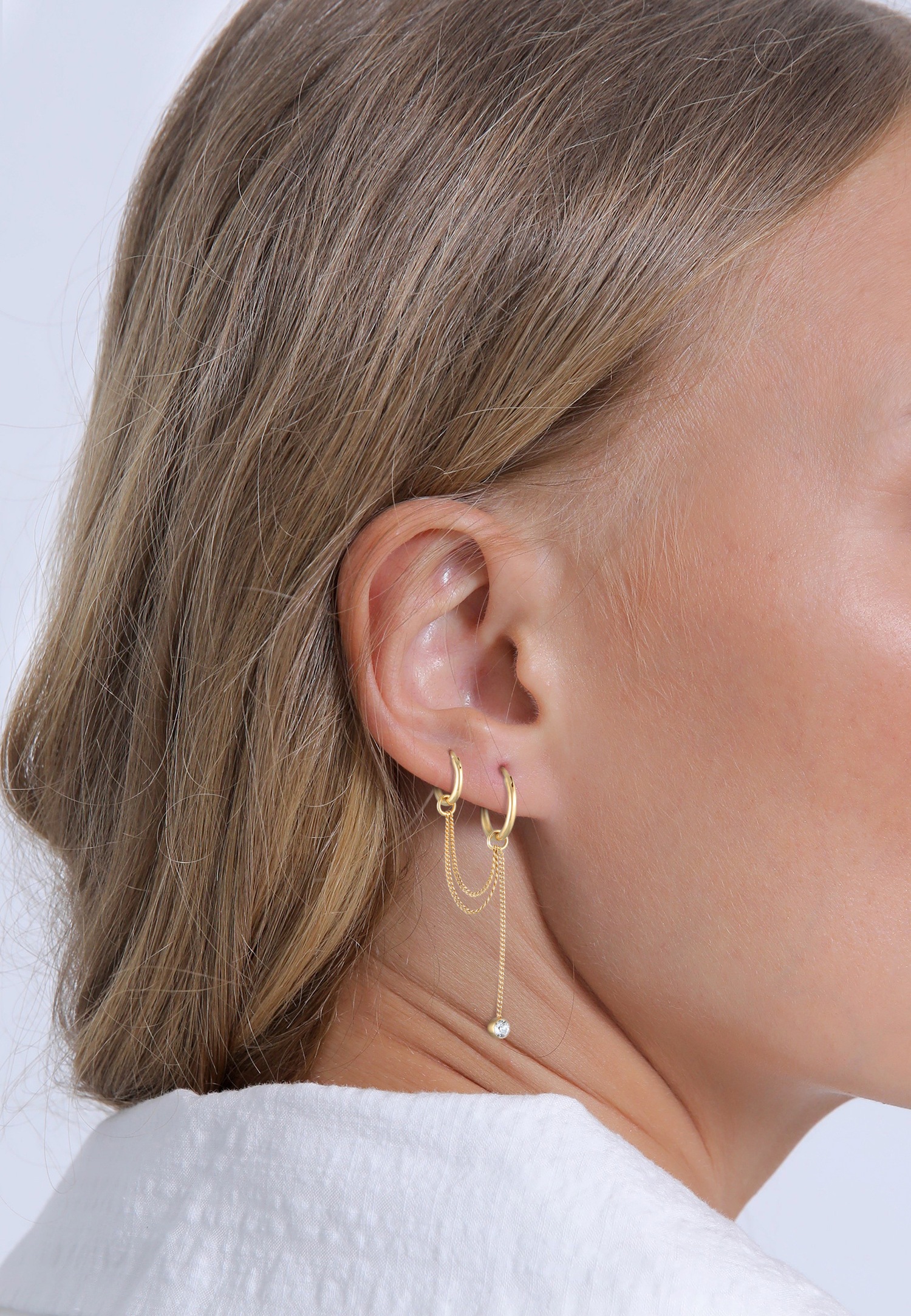 Elli Orecchini A Goccia Con Cristalli In Argento 925 - Solitario, Donna, Eleganti, Resistenti All'ossidazione