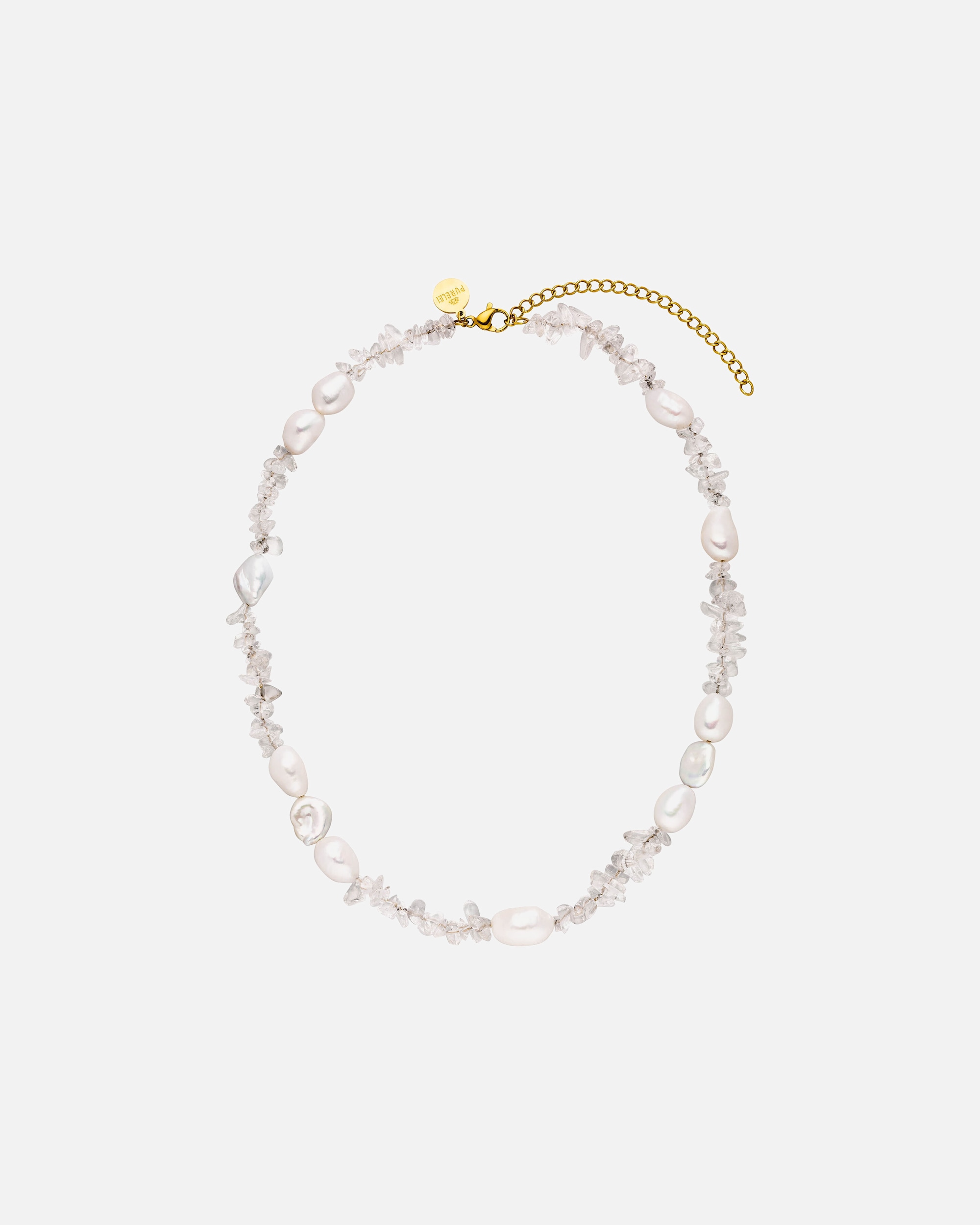 Collana di Femmina Purelei Crystal Wave Collana 100% acciaio inossidabile Oro