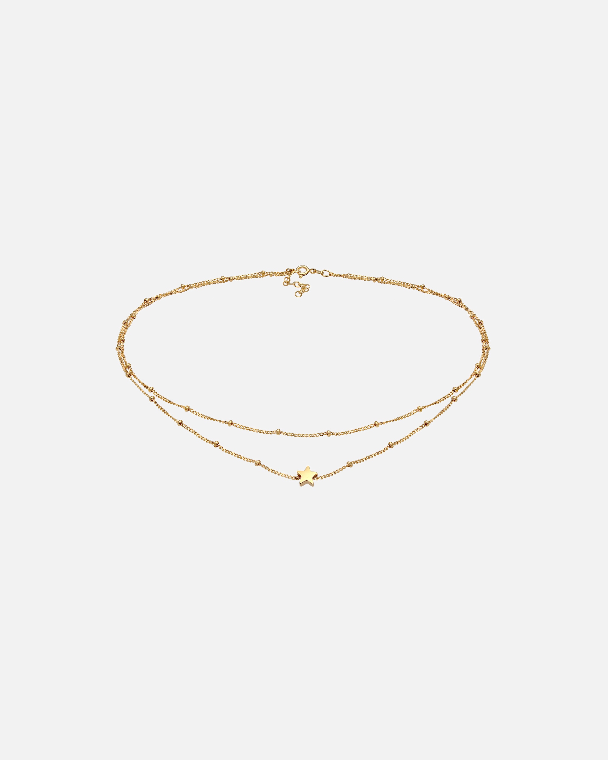 Collana di Femmina Elli Choker in Argento Sterling 925 catena con sfere look a strati stella goldfarben