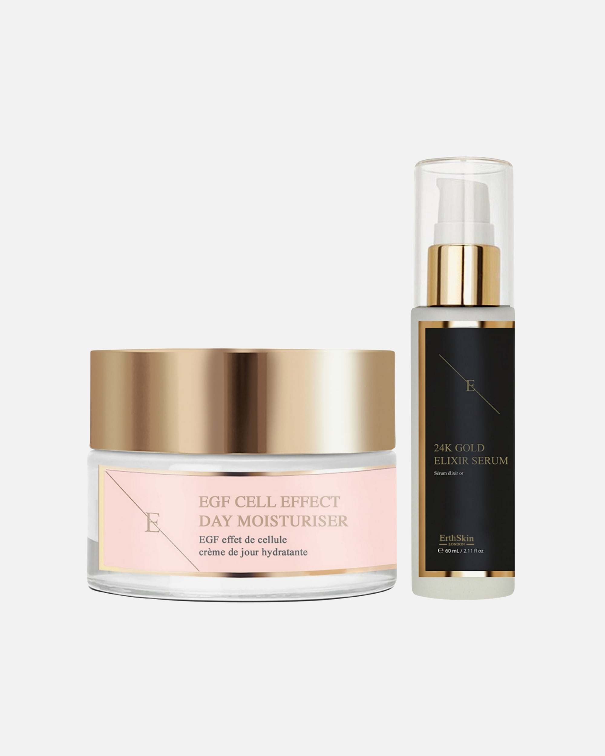 Set cura del viso di Femmina Duo di potenza in oro 24 carati ed EGF 1 pezzo