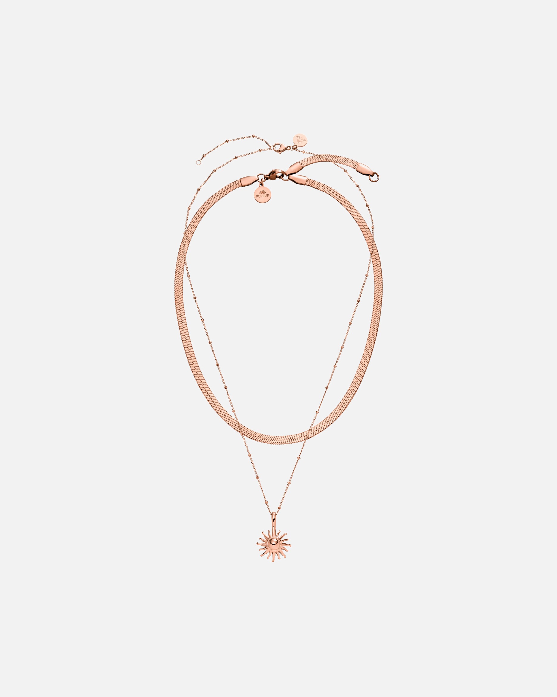 Set Gioielli di Unisex Purelei Molokai Collanas 100% acciaio inossidabile Oro rosa