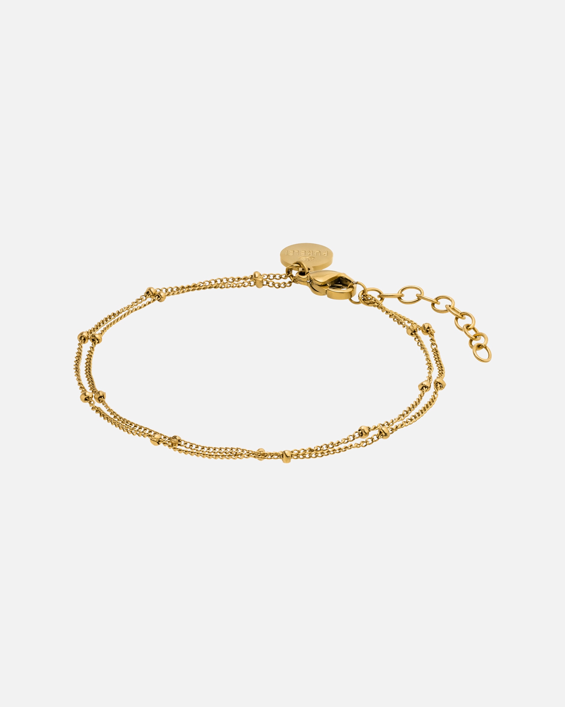 Braccialetto di Unisex Purelei Li'ili'i Double Layer Armband Bracciale 100% acciaio inossidabile Oro