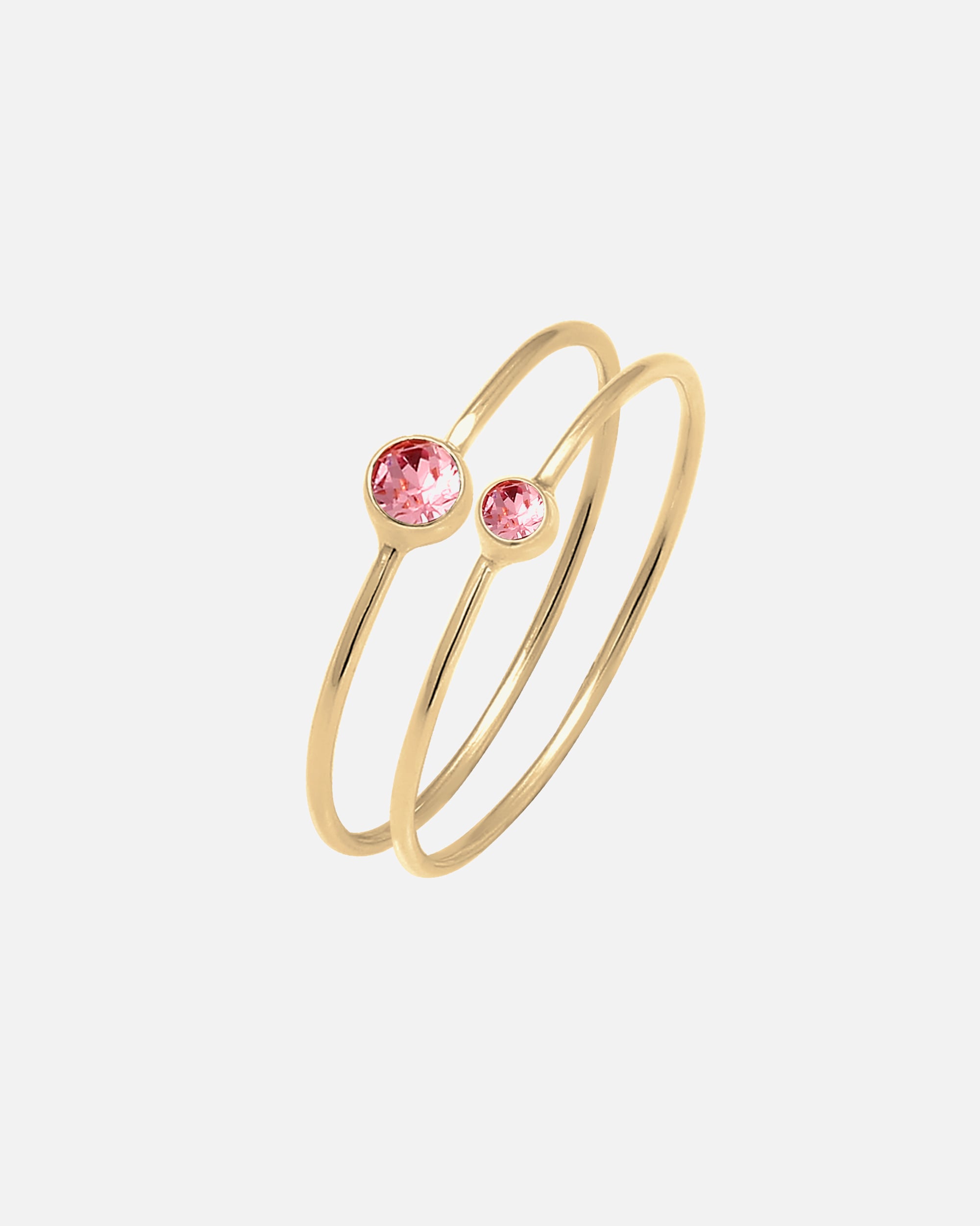 Anello di Femmina Elli Set Elegante di Base con Cristalli in Argento Sterling 925 42