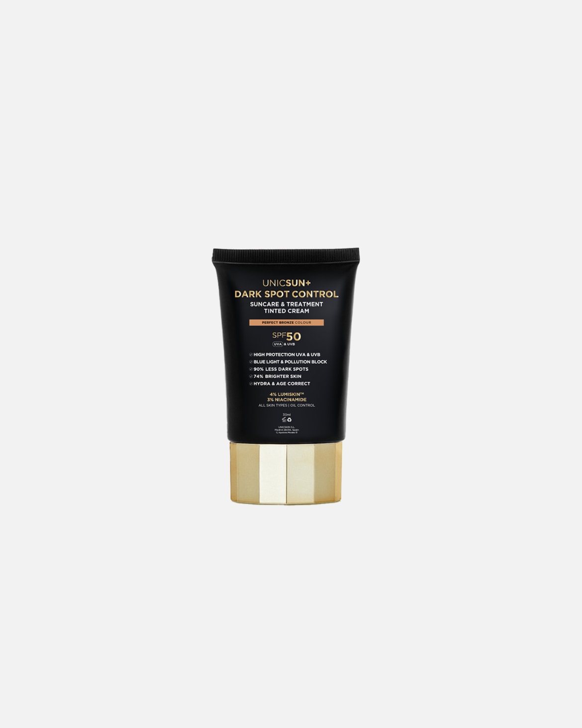 Crema solare di Unisex UNICSKIN Default Brand Line UNICSUN+ DARK SPOT CONTROL TINTED CREAM (Perfect Bronze) 1 piece