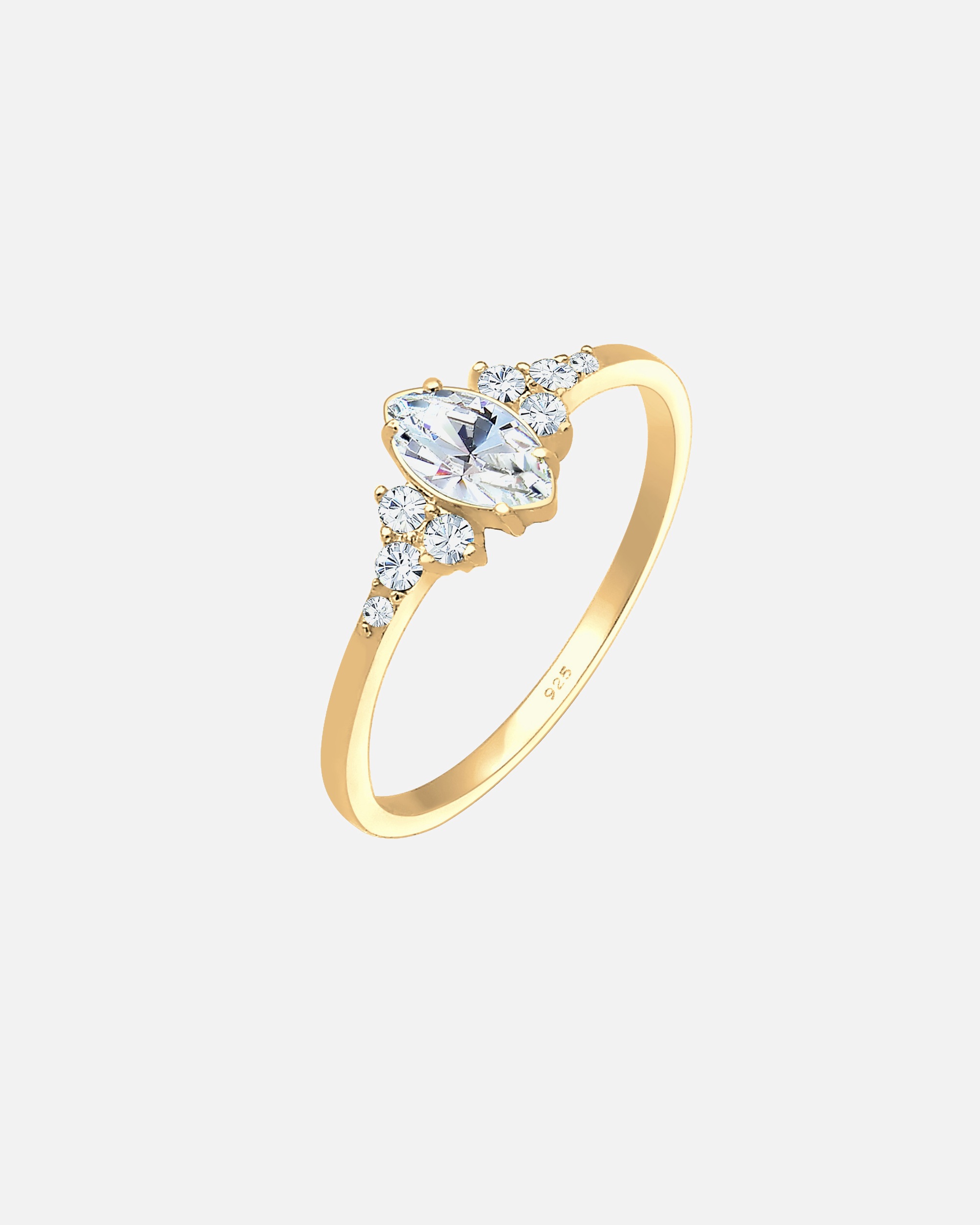 Anello di Femmina Elli Valentino Marchesa con Cristalli in Argento Sterling 925 52