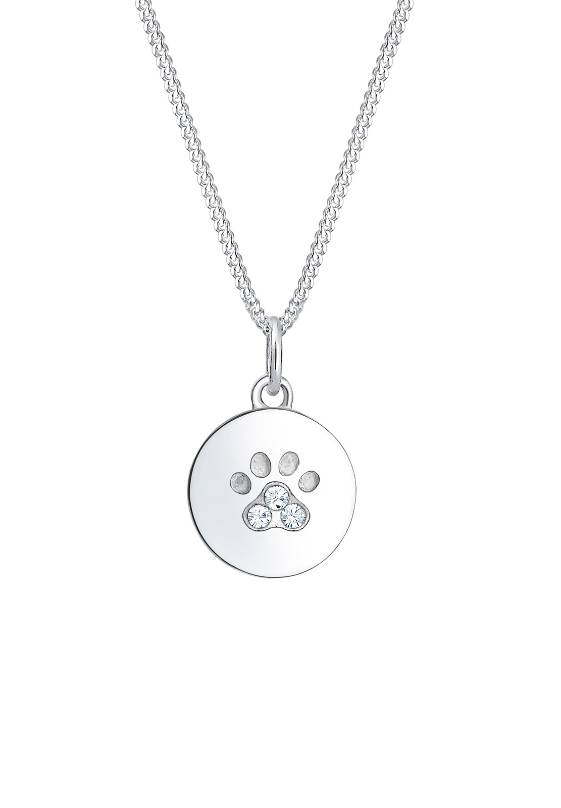 Elli Collana Donna Con Ciondolo Zampa Di Cane | Argento Sterling 925 | Gioiello Artigianale Fatto A Mano | Regalo Per Amanti Degli Animali