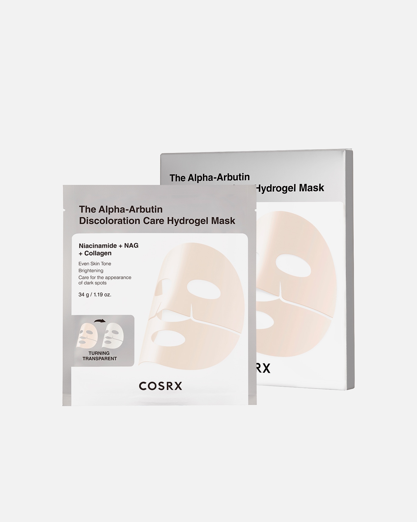 Maschera in Tessuto di Unisex COSRX The Alpha-Arbutin Discoloration Care Hydrogel Mask 3er Pack 3 Stück