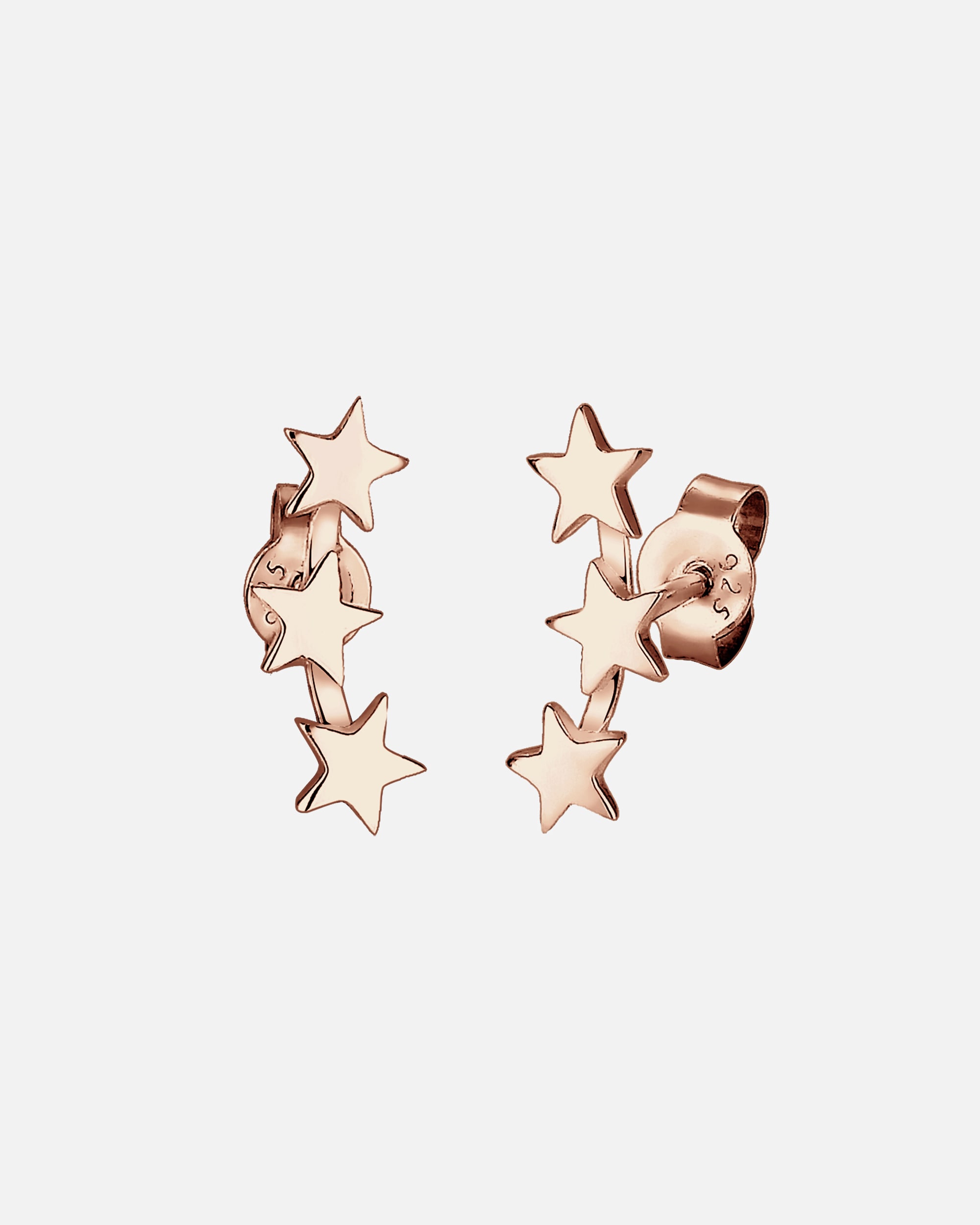 Orecchini di Femmina Elli Orecchini a Perno Stelle Astro Look in Argento Sterling 925 rosefarben