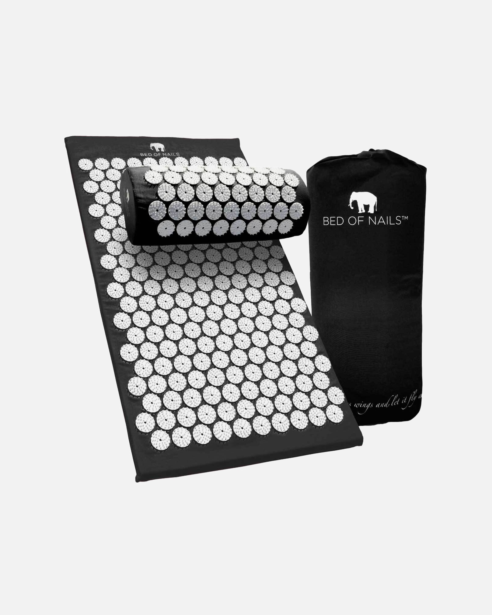 Accessori massaggio di Unisex Bed of Nails BON Set - Black Mat+Pillow BON Set - Black Mat+Pillow