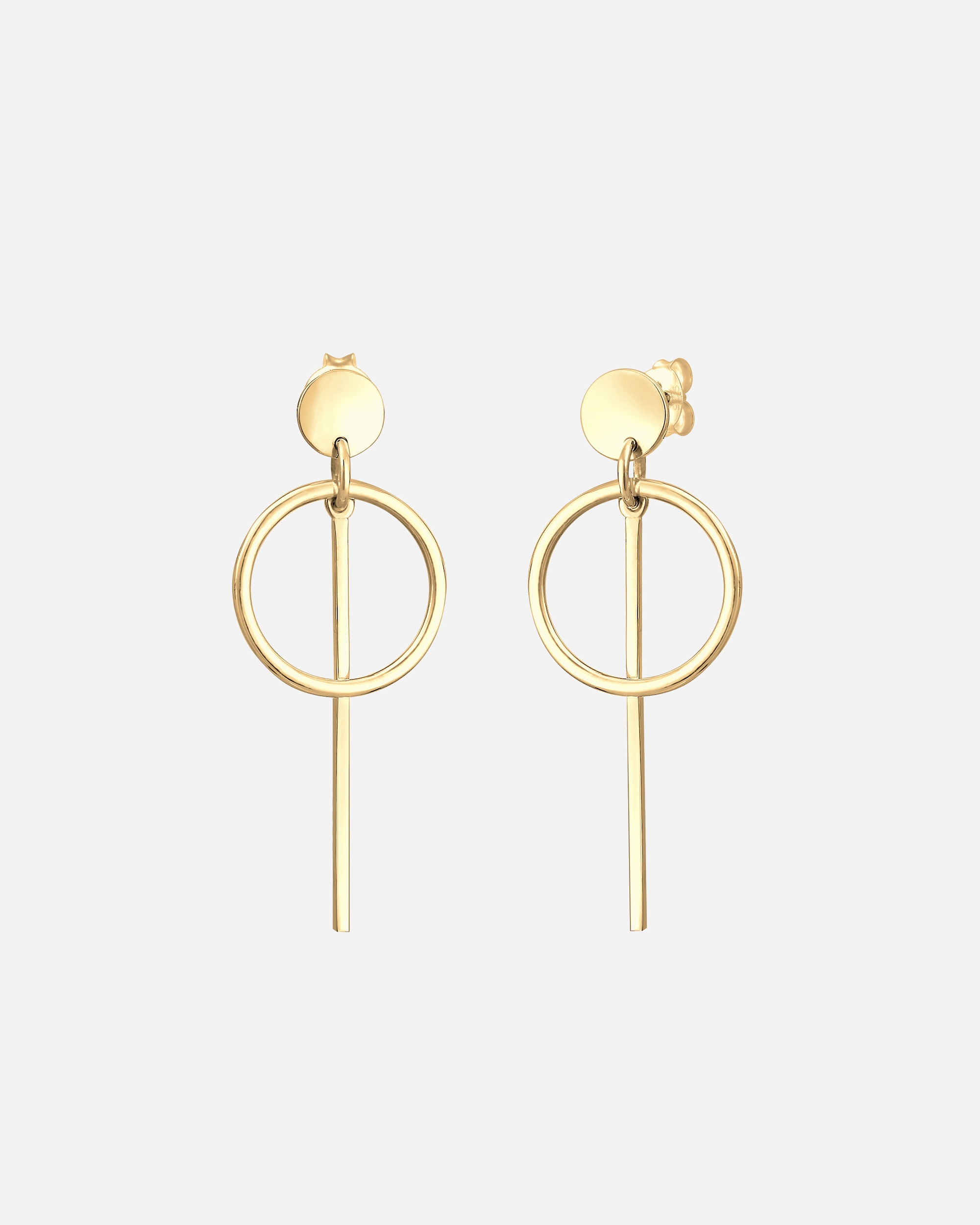 Orecchini di Femmina Elli Orecchini Pendenti Geo Cerchio di Base Minimale Cool in Argento Sterling 925 goldfarben