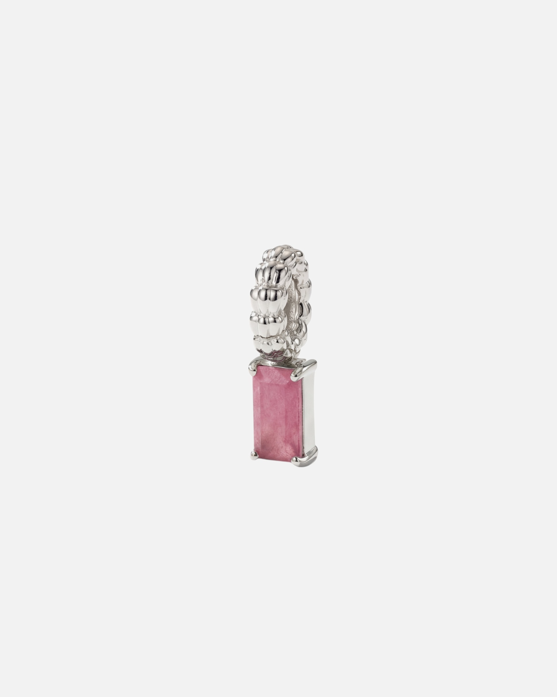 Pendente di Unisex Purelei LEI Pietra portafortuna di luglio Rubino Ciondolo 100% acciaio inossidabile Argento