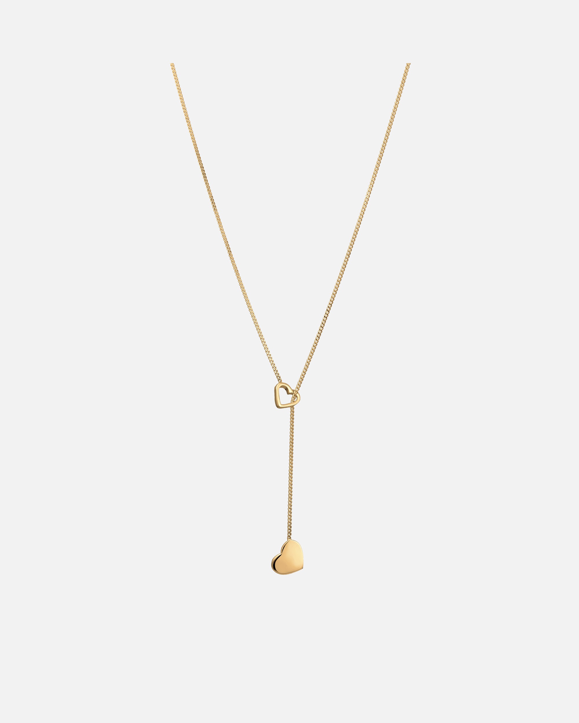 Collana di Femmina Elli Catena a Y ciondolo a forma di cuore in Argento Sterling 925 goldfarben