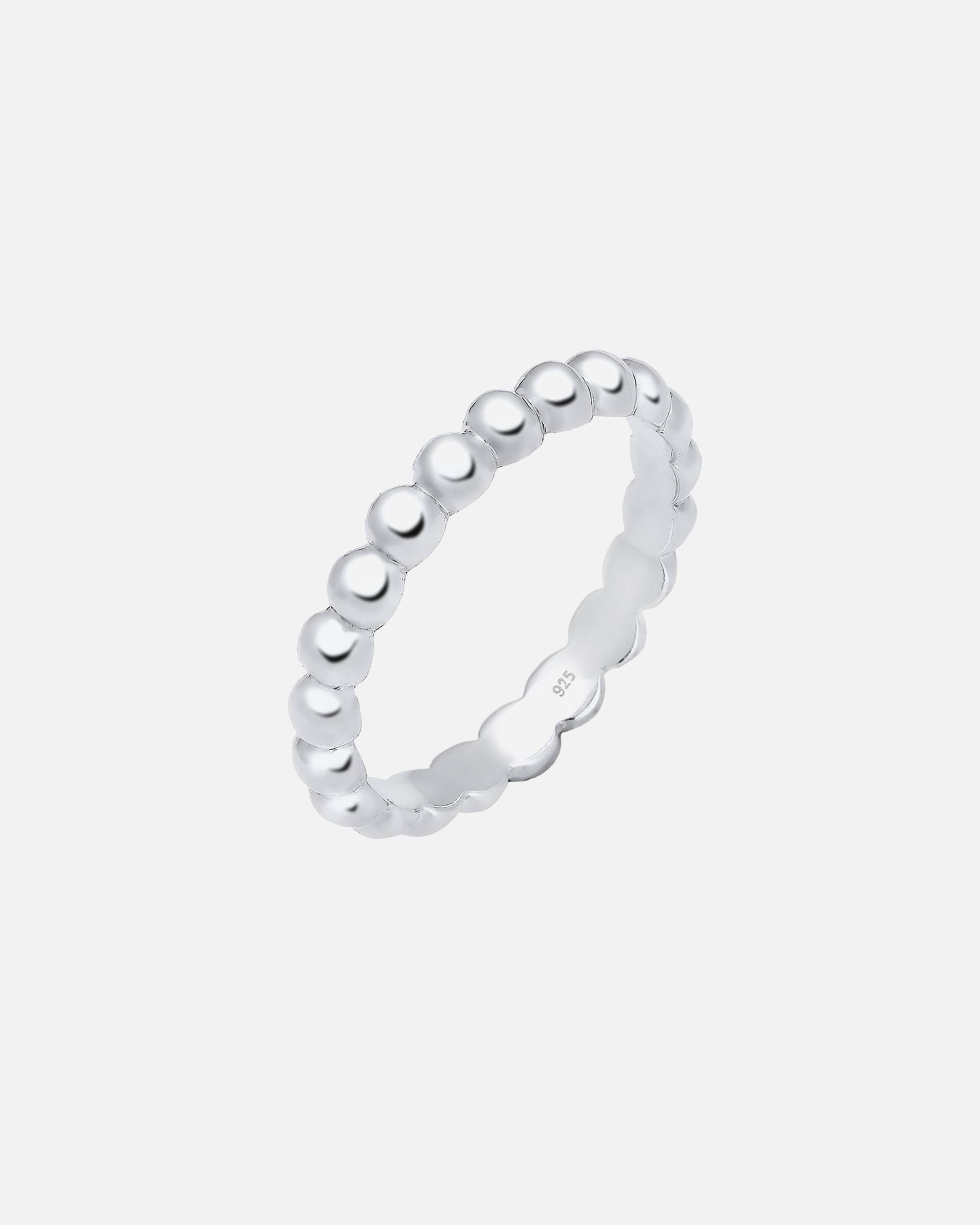 Anello di Femmina Elli Pila Sfera moderno combinabile in argento sterling 925 placcato oro rosa 56