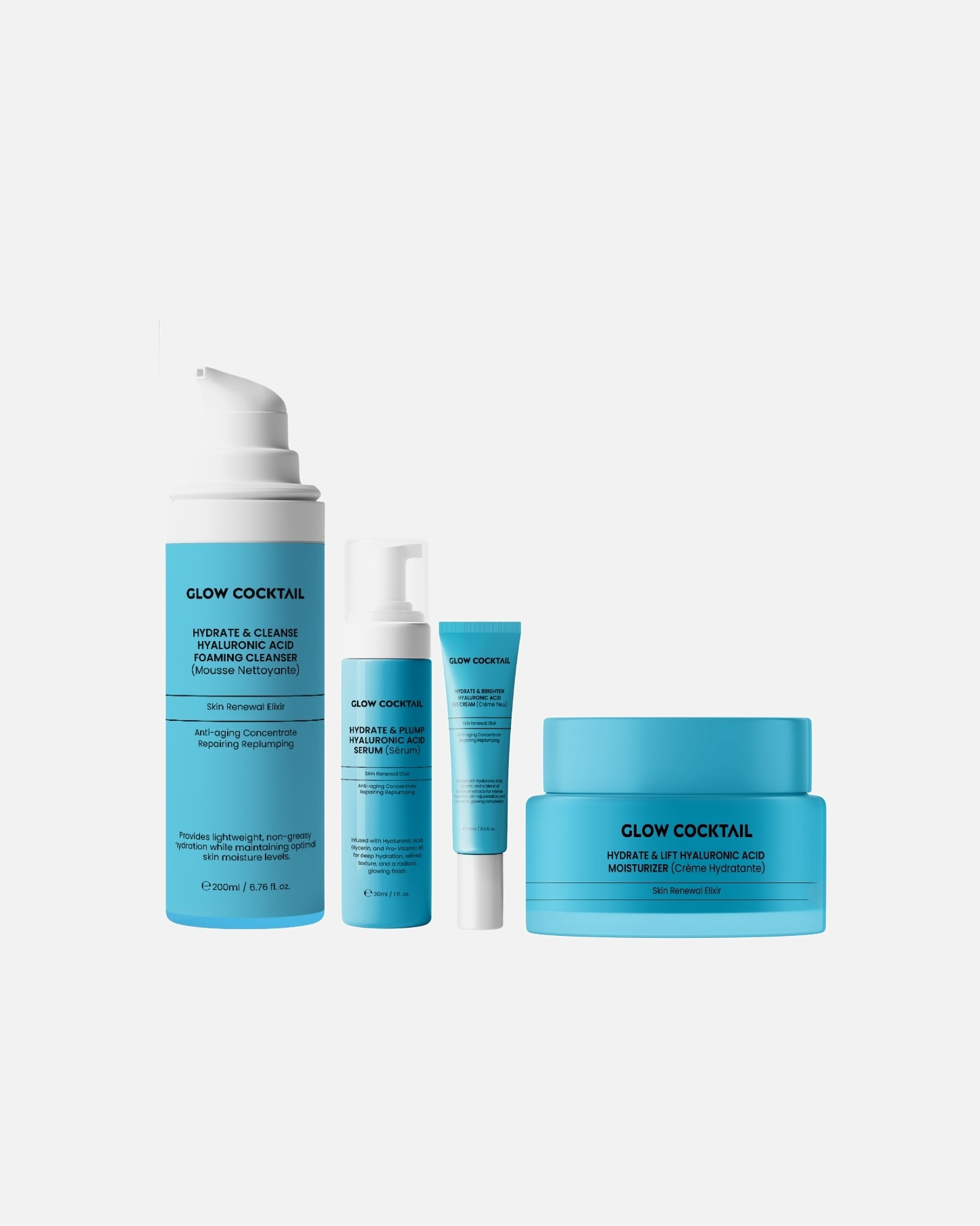 Set cura del viso di Femmina Glow Cocktail Set completo di acido ialuronico 1 pezzo