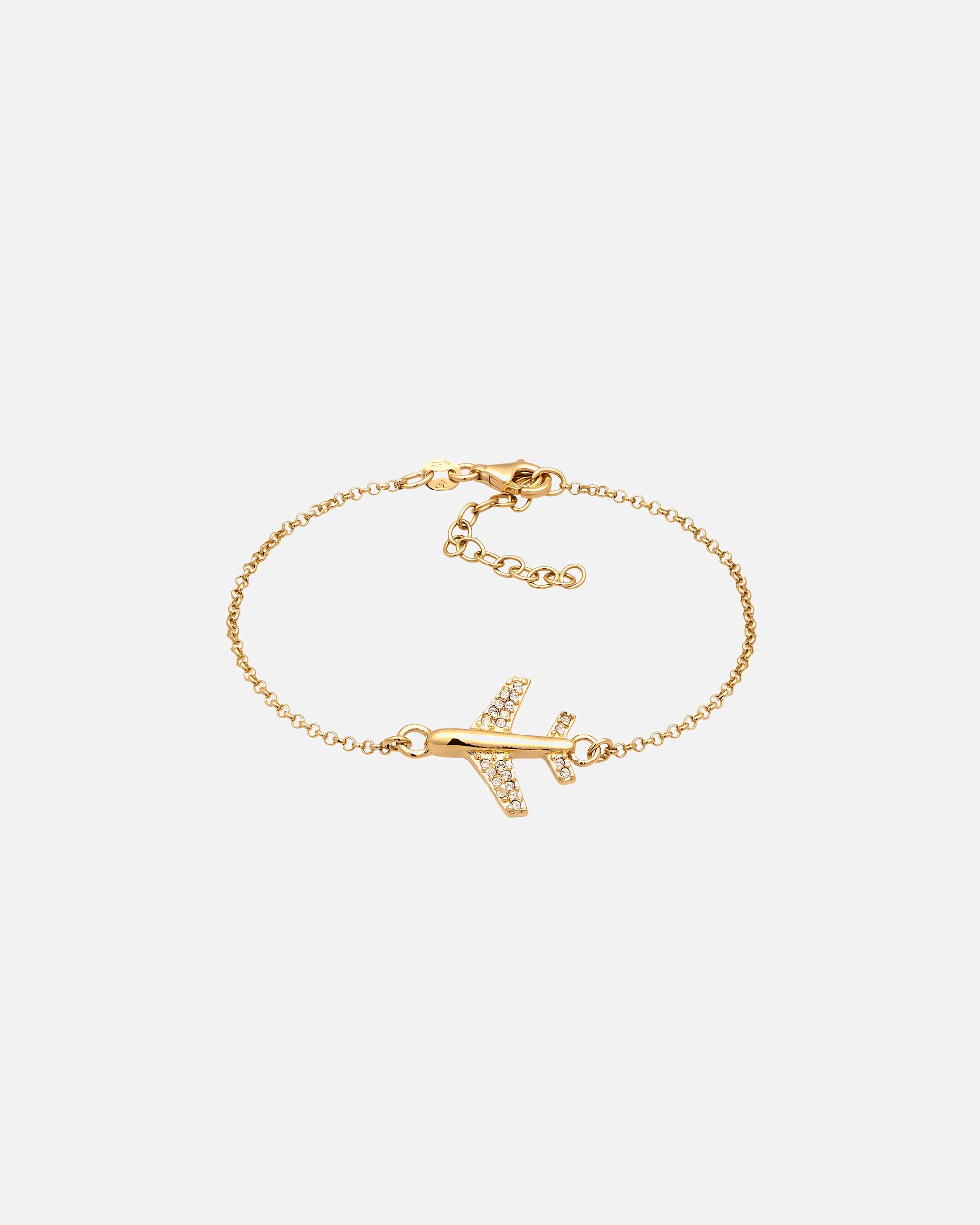 Braccialetto di Femmina Elli Bracciale con Pietre aereo Cristalli di Vetro Bianchi 925 Sterling Silver goldfarben